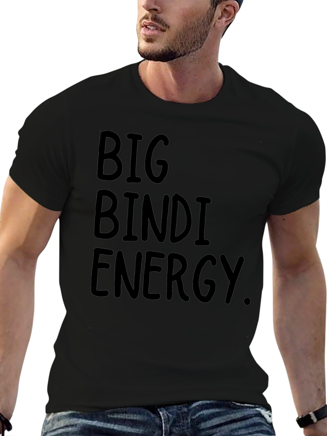 Big Bindi Energy T-Shirt - Black Crew Neck Tee