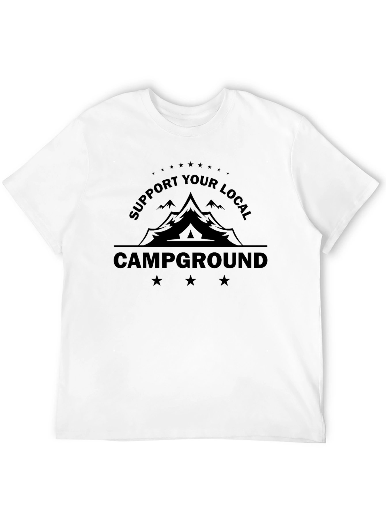 Support Your Local Campground Black T-Shirt