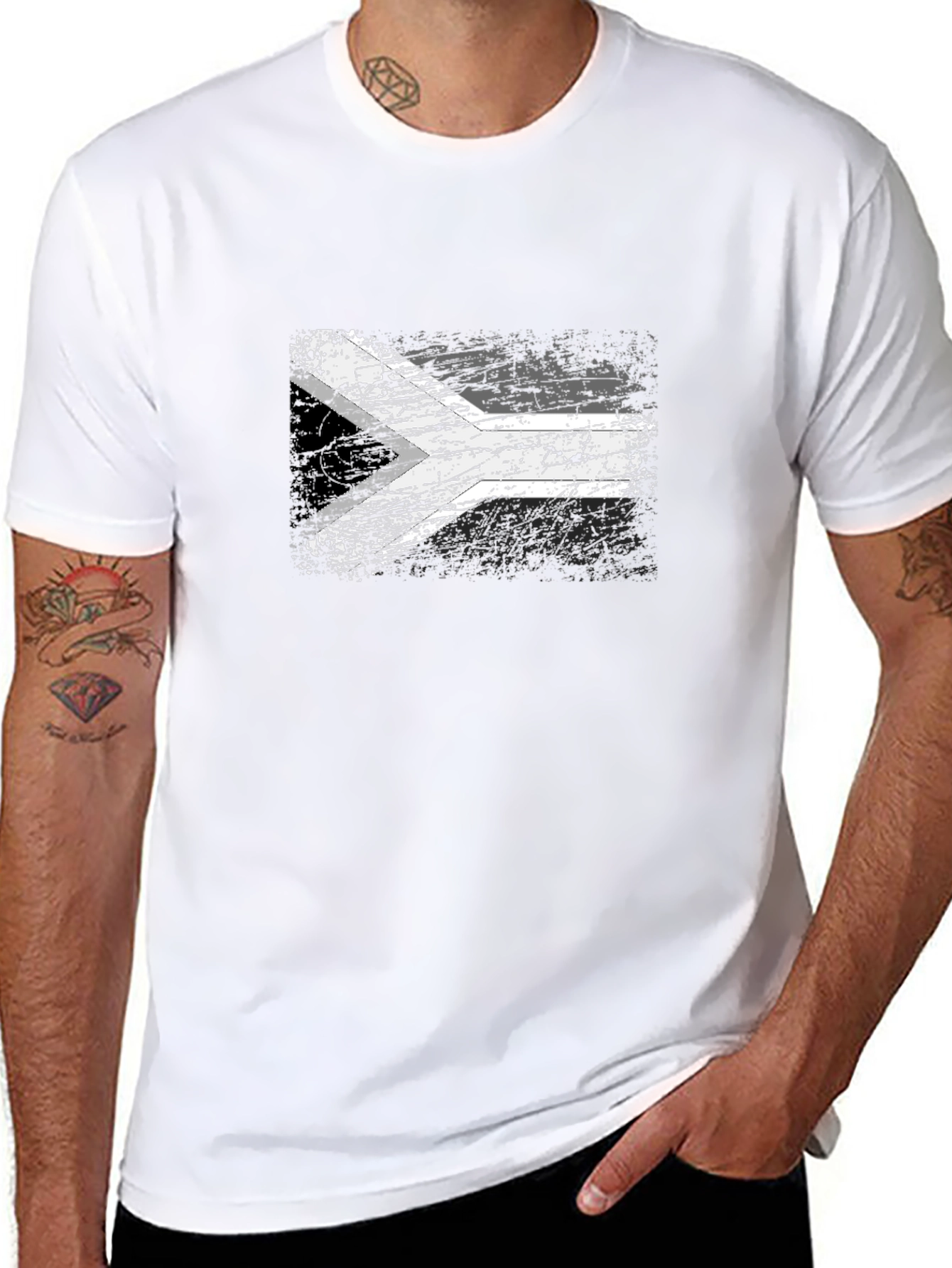 Distressed Flag Graphic T-Shirt