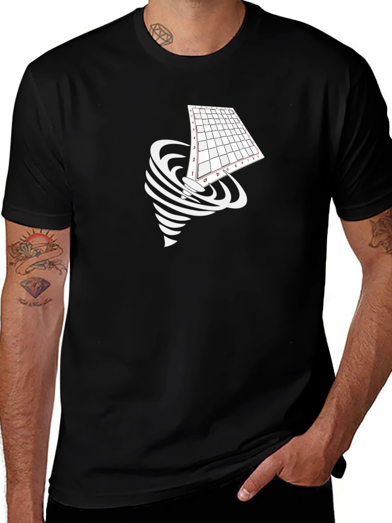 Chess Tornado T-Shirt - Strategic Style