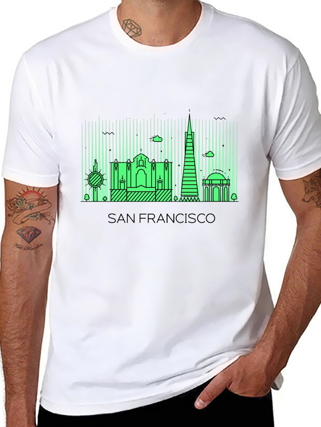 San Francisco Skyline Graphic Tee - Black