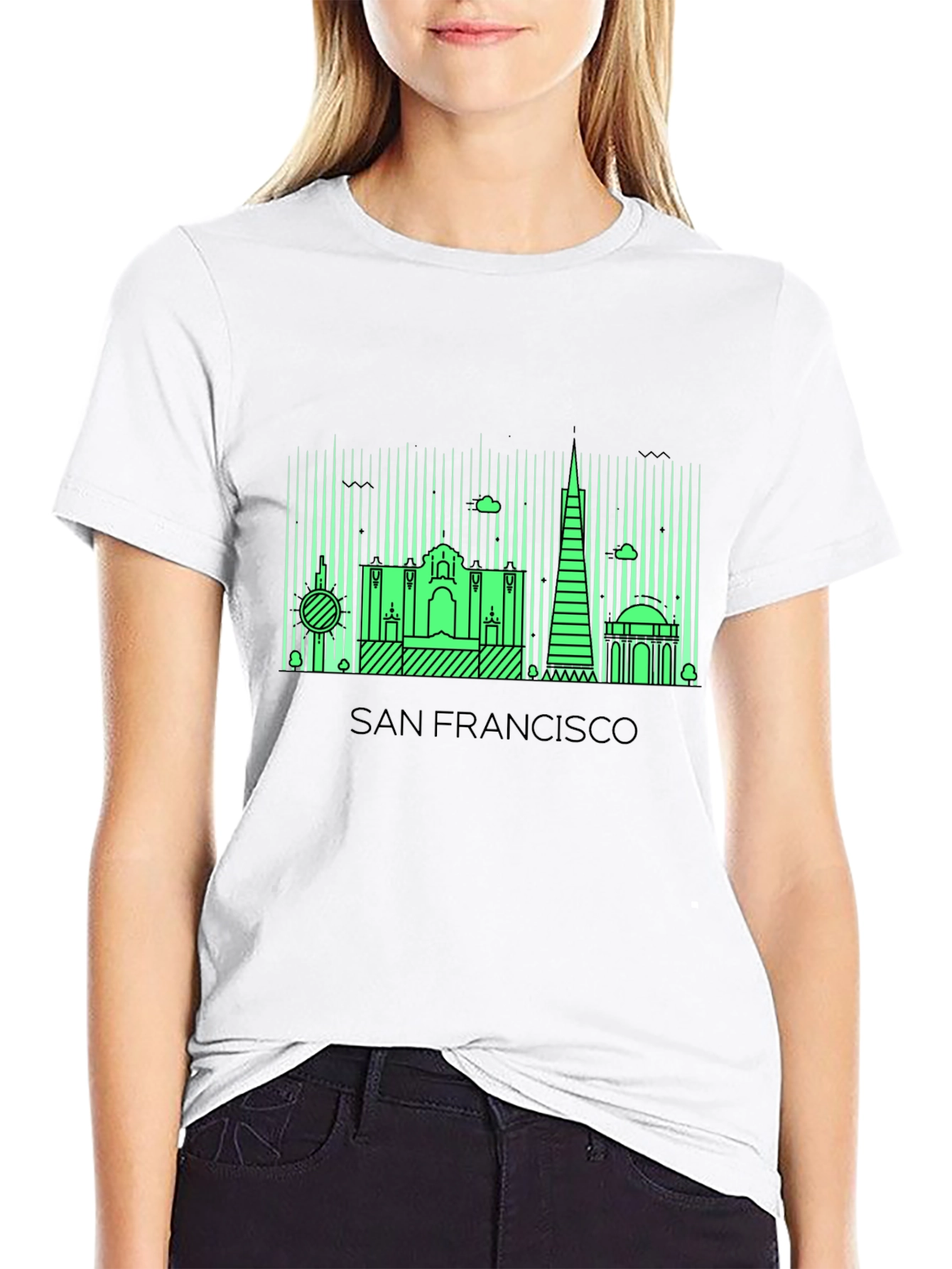San Francisco Skyline Graphic Tee - Black