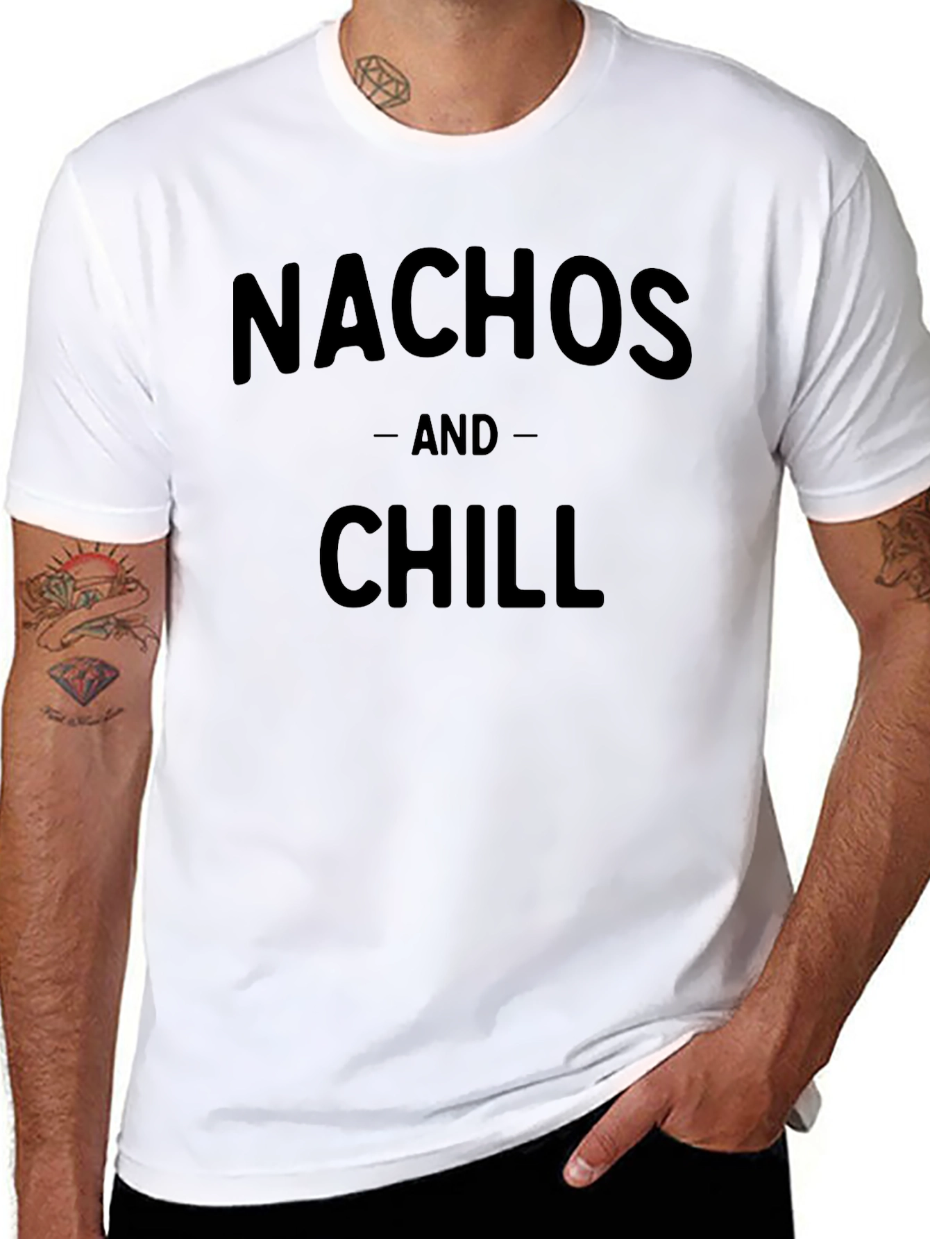 Nachos and Chill Black T-Shirt