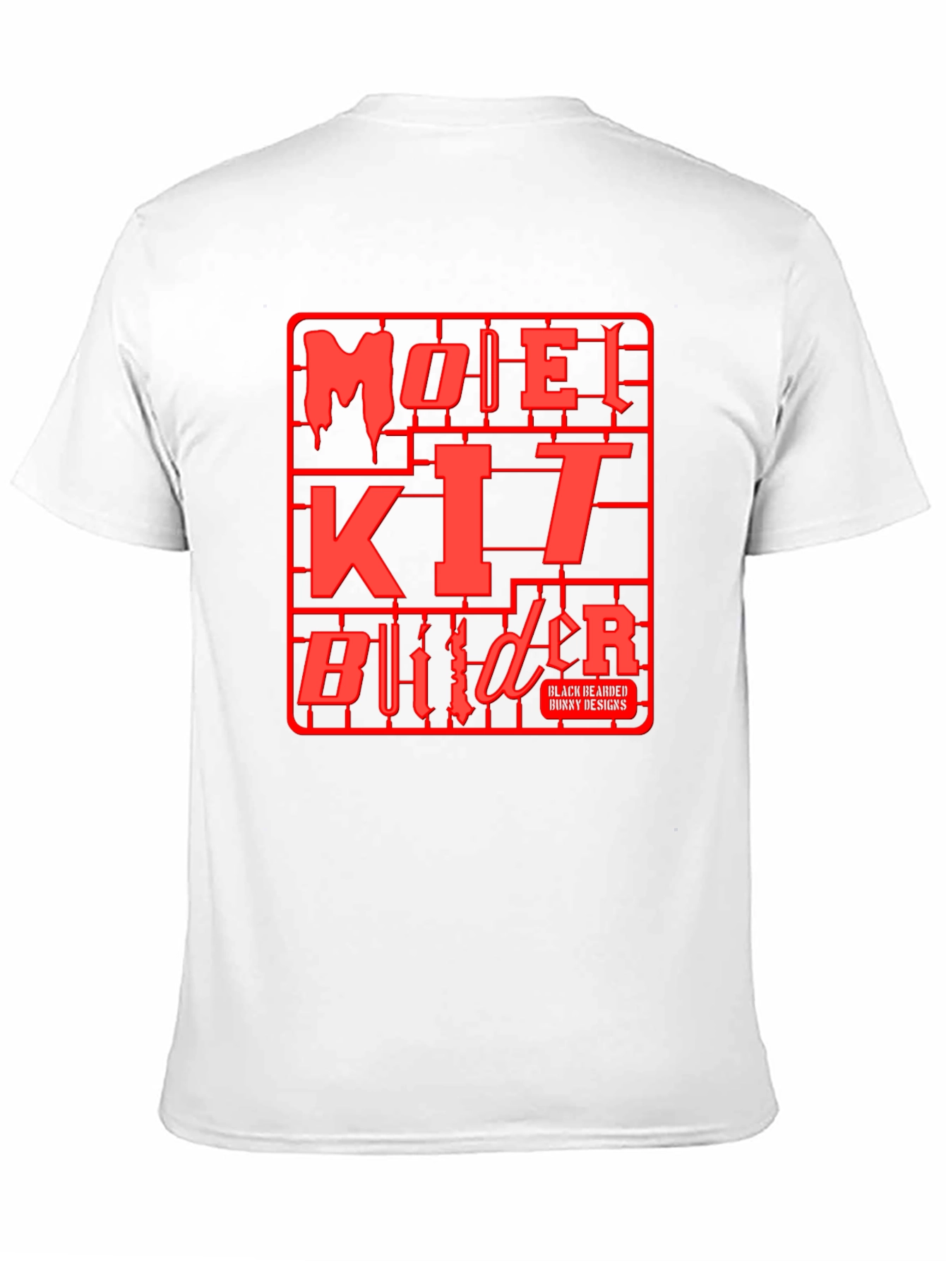Model Kit Builder T-Shirt - Black Red Graphic Tee