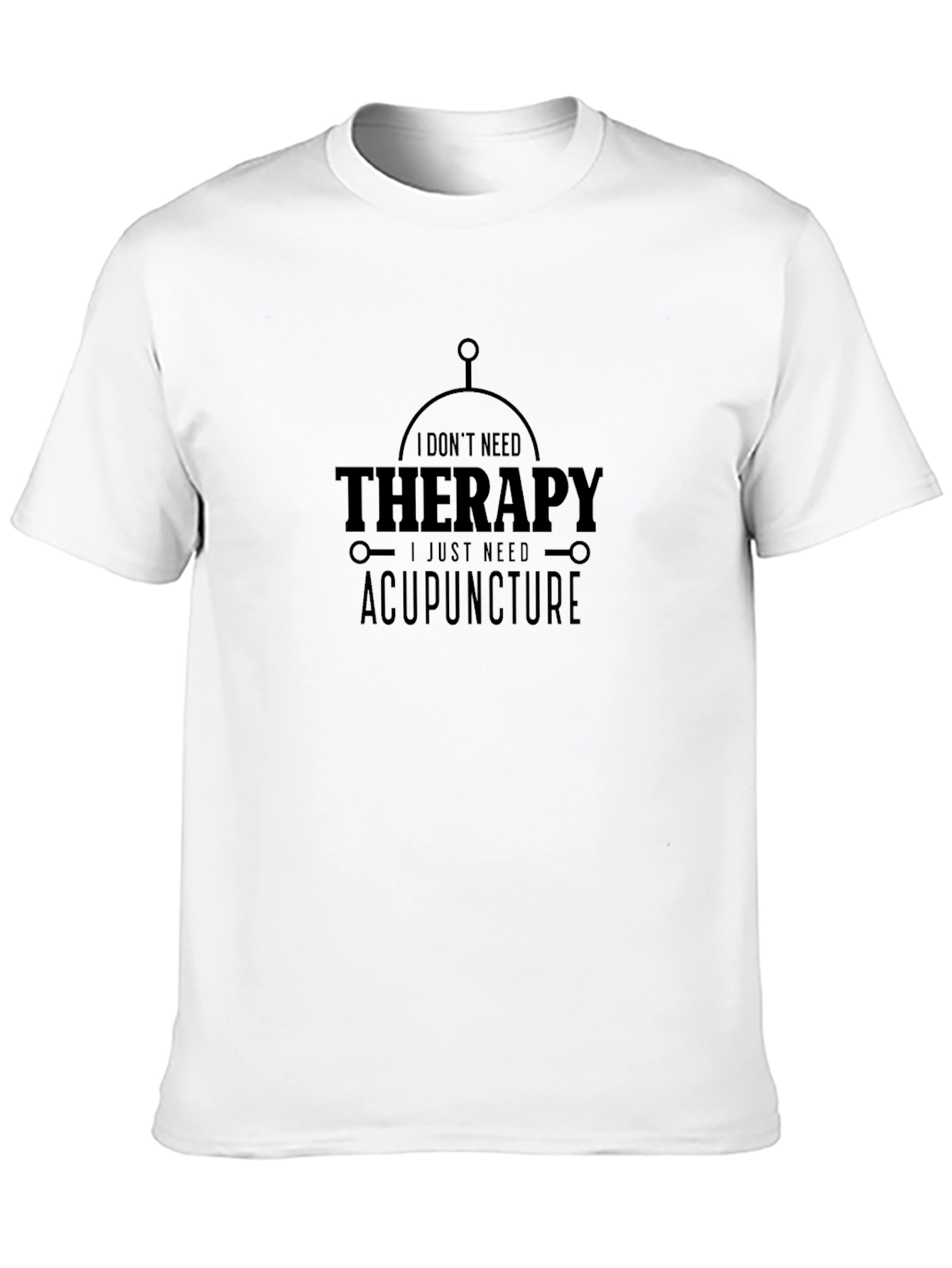Acupuncture Therapy Black Graphic T-Shirt