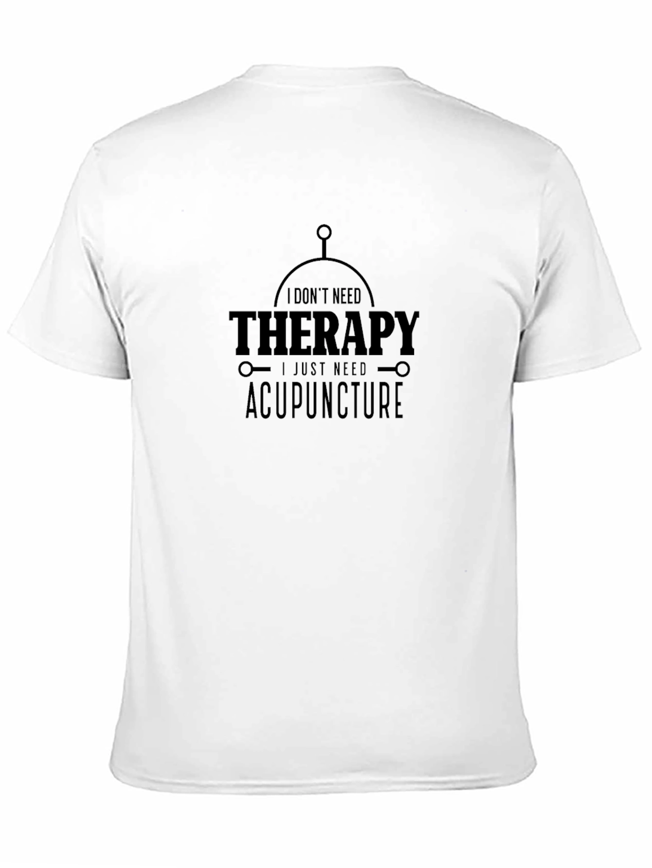 Acupuncture Therapy Black Graphic T-Shirt