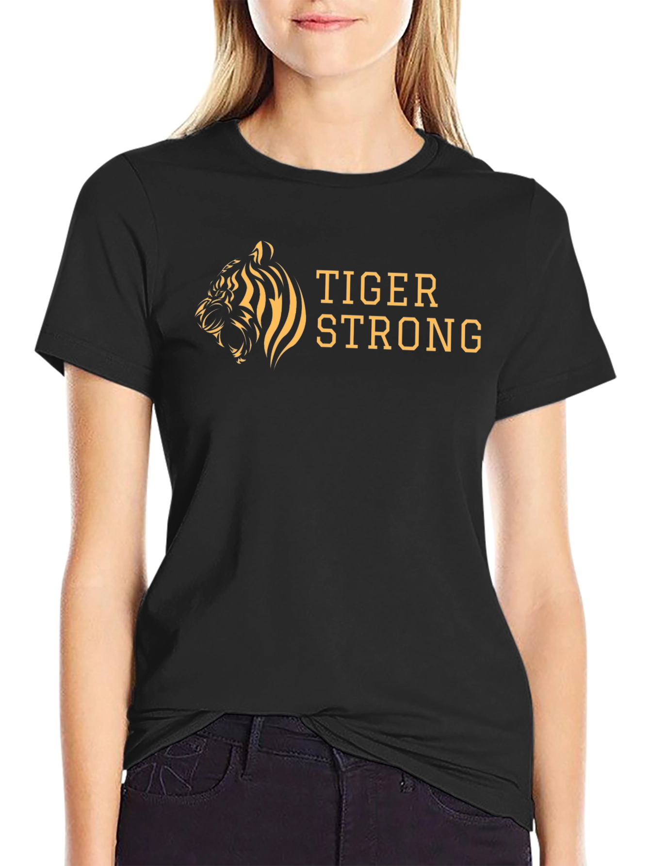 Tiger Strong Graphic Tee - Bold Black T-Shirt