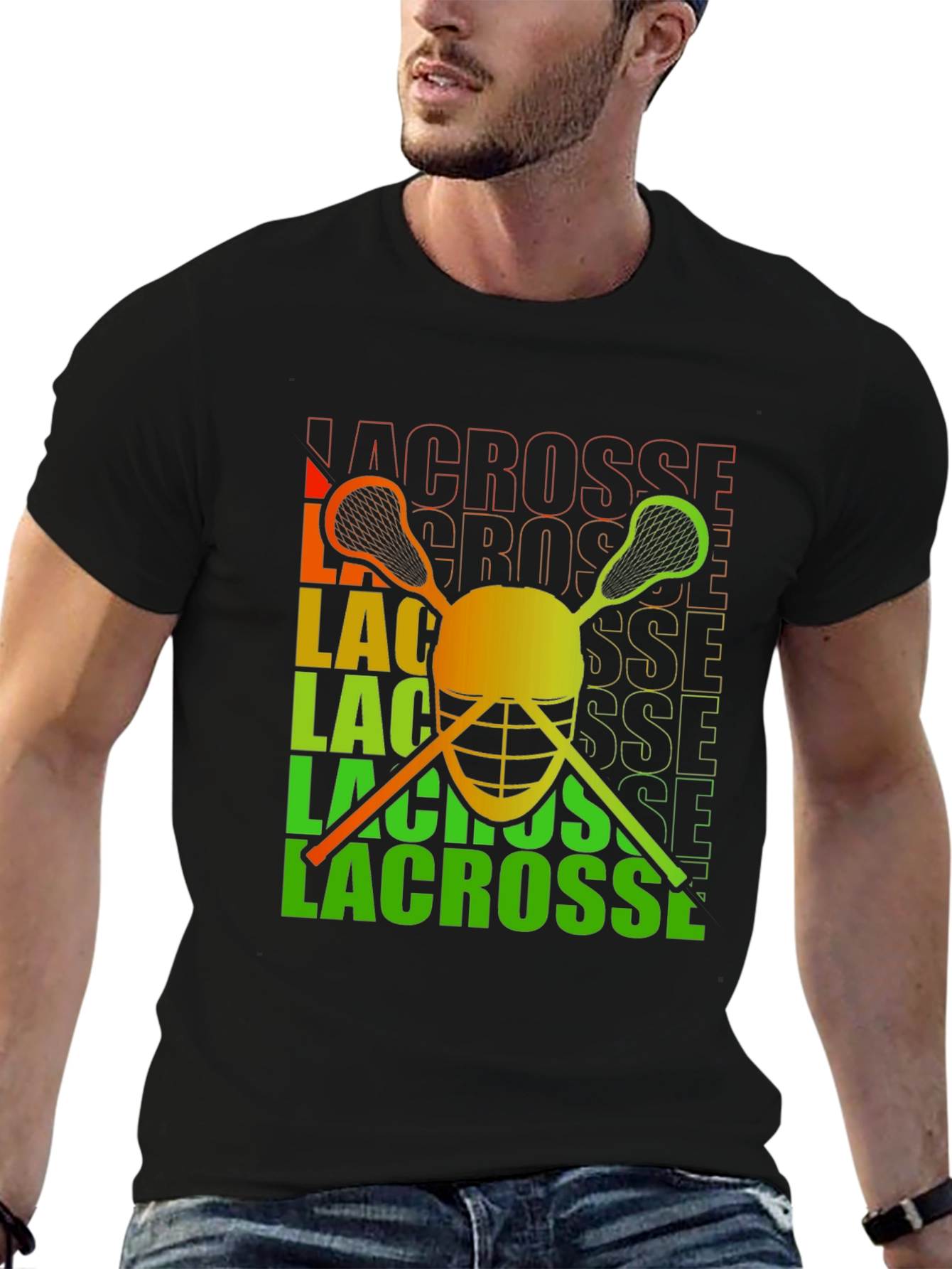 Lacrosse Helmet Graphic Tee