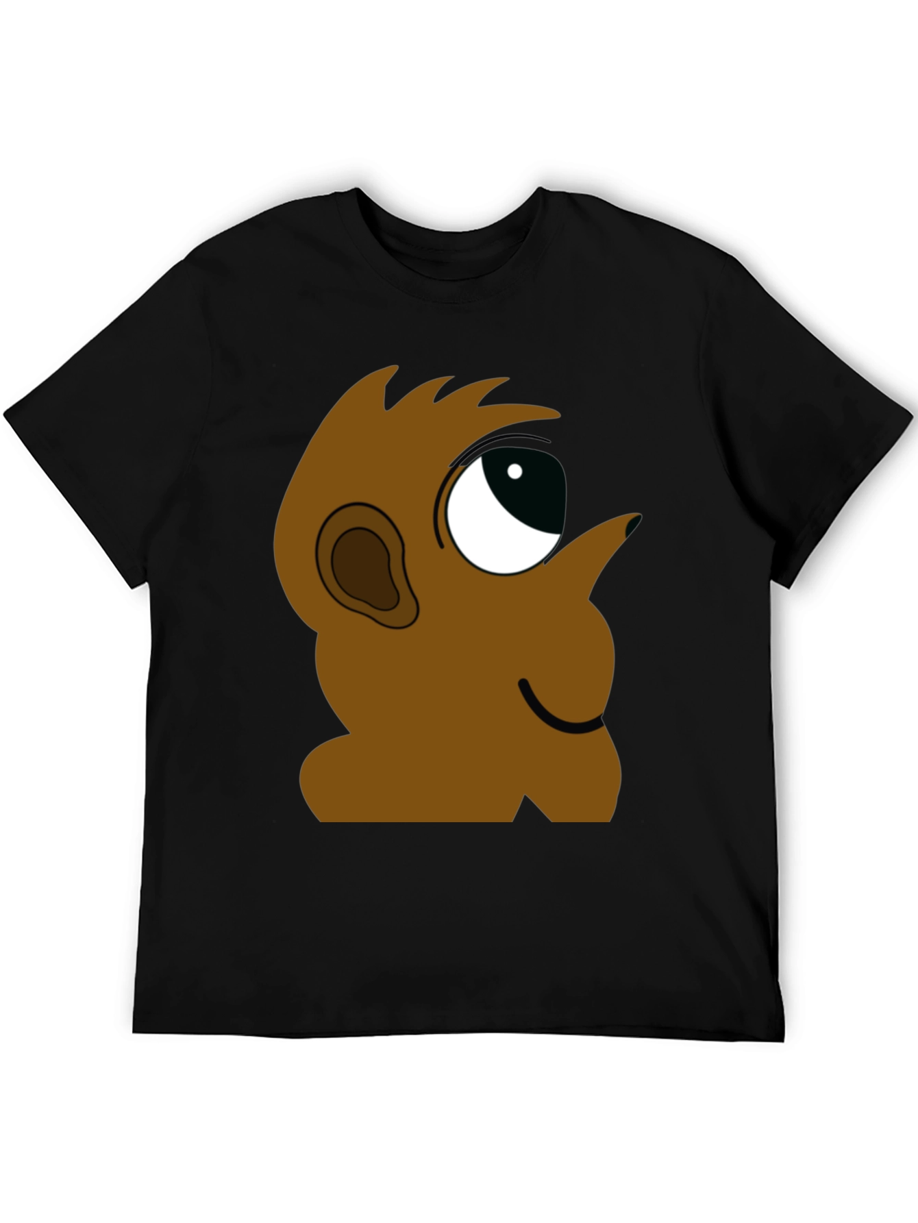 Cartoon Character Graphic Tee - Black