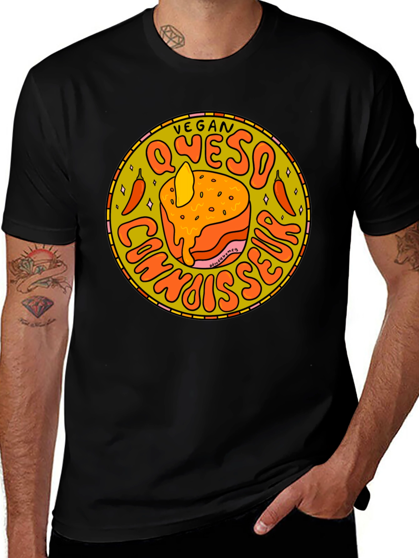 Vegan Queso Connoisseur Graphic T-Shirt