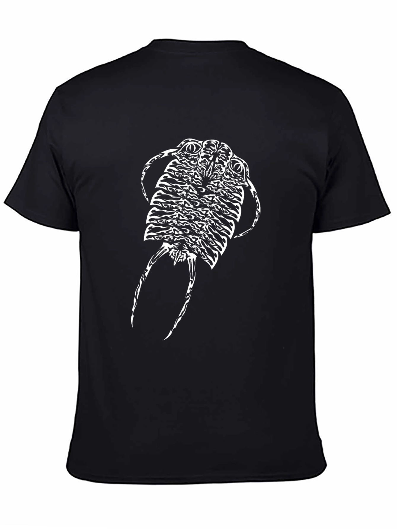 Black T-Shirt with Abstract Creature Design