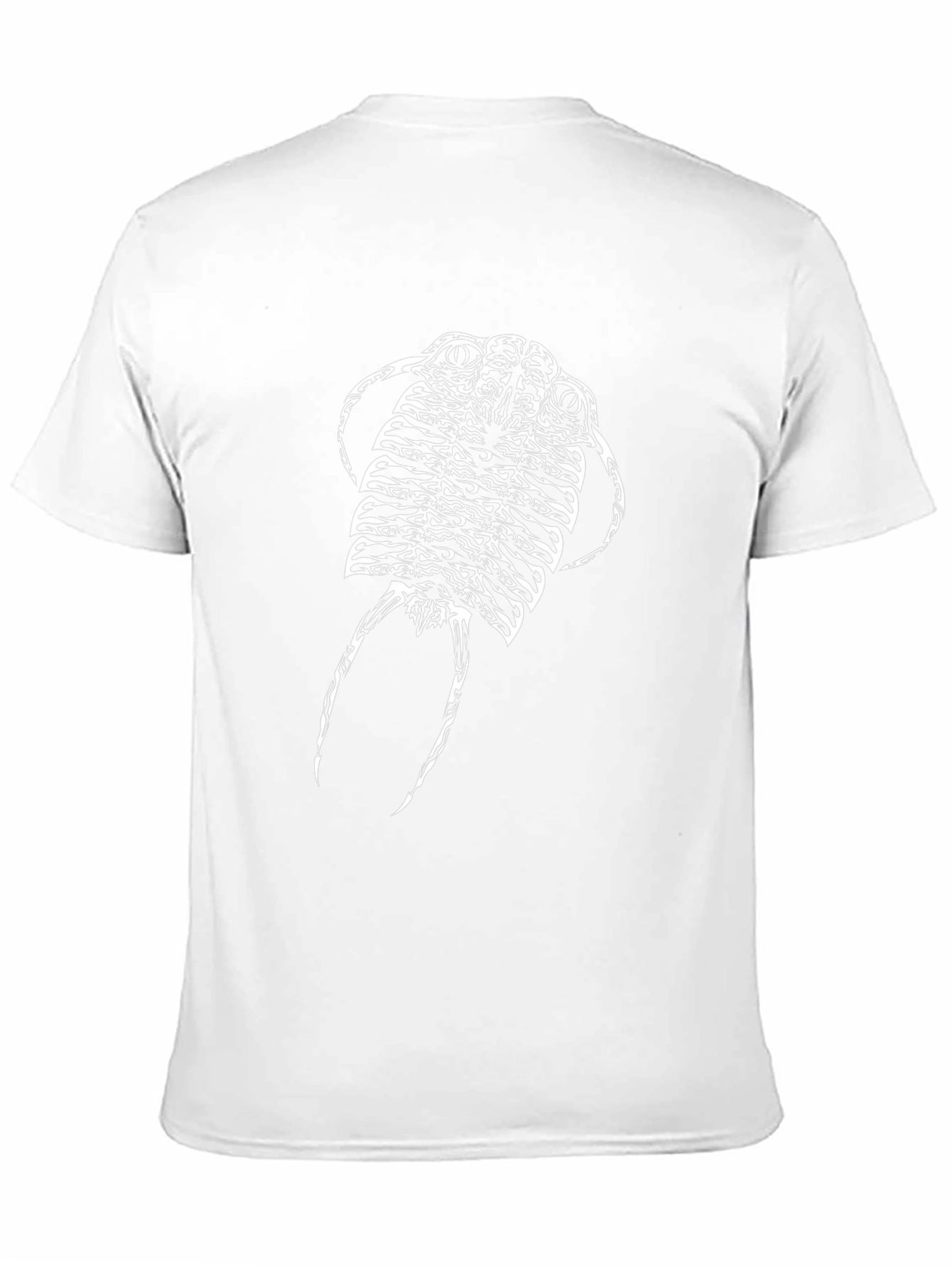 Black T-Shirt with Abstract Creature Design