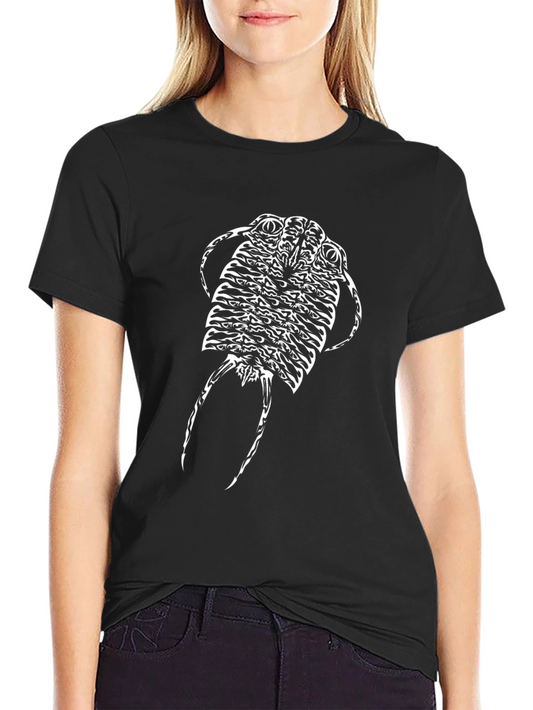 Black T-Shirt with Abstract Creature Design