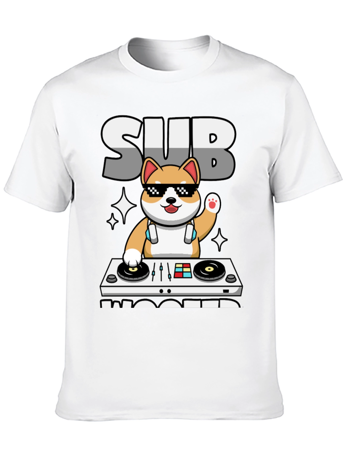 Subwoofer DJ Shiba Inu Graphic Tee