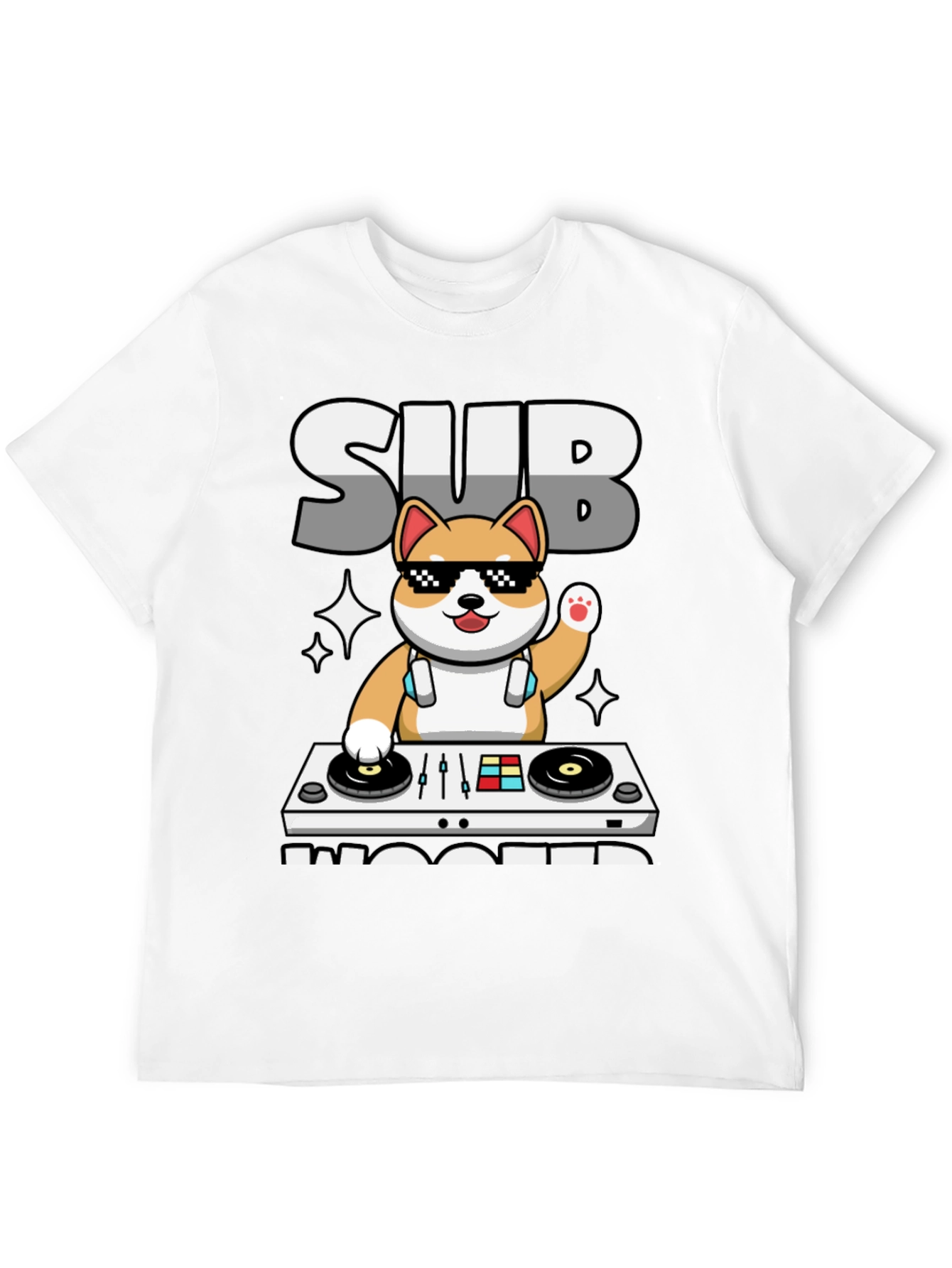 Subwoofer DJ Shiba Inu Graphic Tee