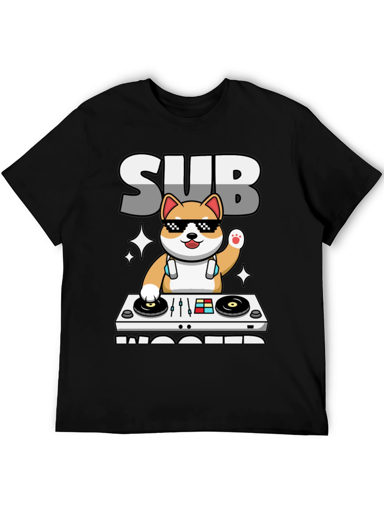 Subwoofer DJ Shiba Inu Graphic Tee