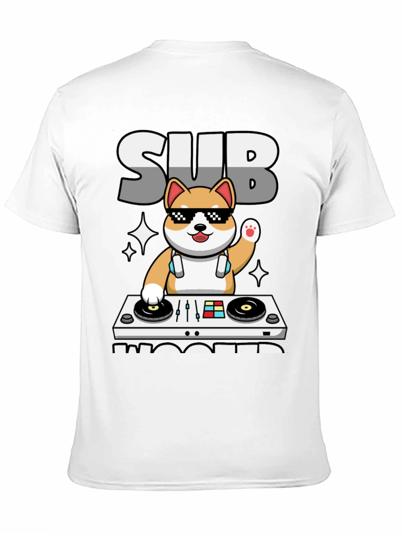 Subwoofer DJ Shiba Inu Graphic Tee