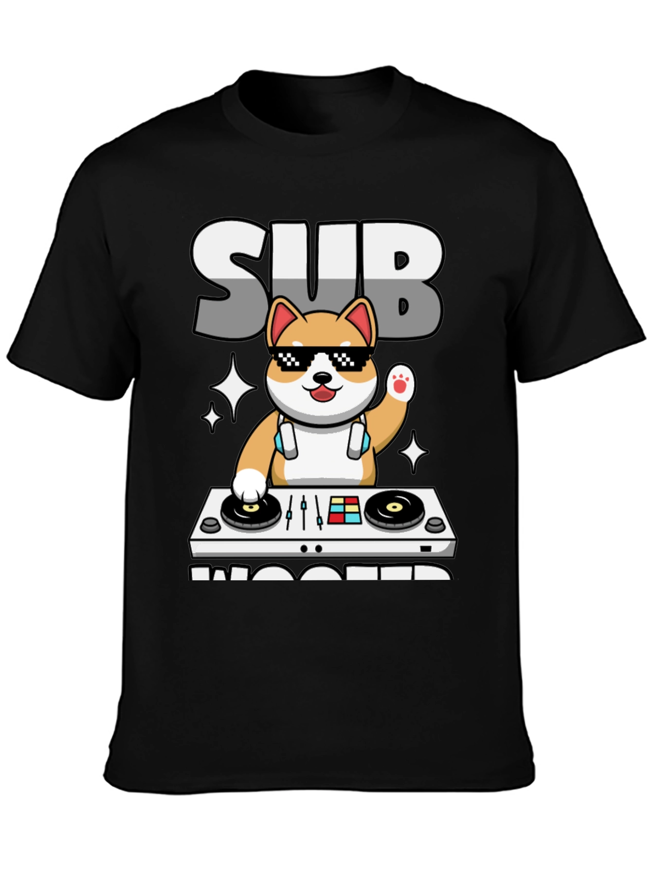 Subwoofer DJ Shiba Inu Graphic Tee