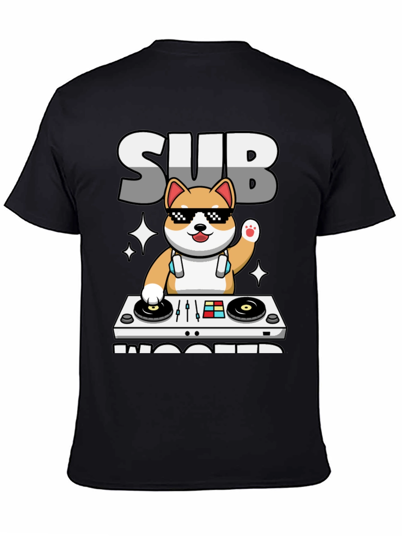 Subwoofer DJ Shiba Inu Graphic Tee