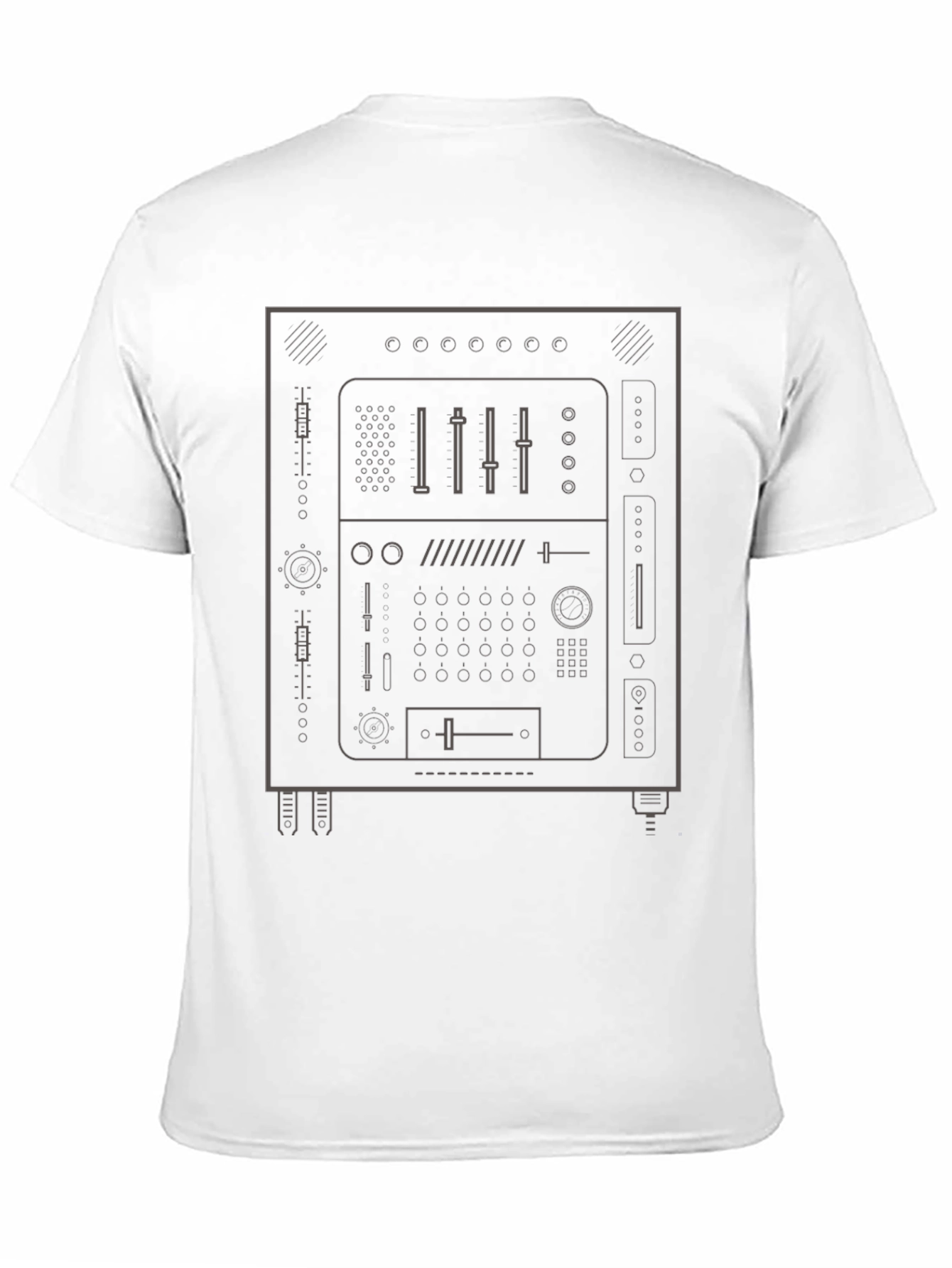 Synth Graphic Black T-Shirt - Music Producer Tee