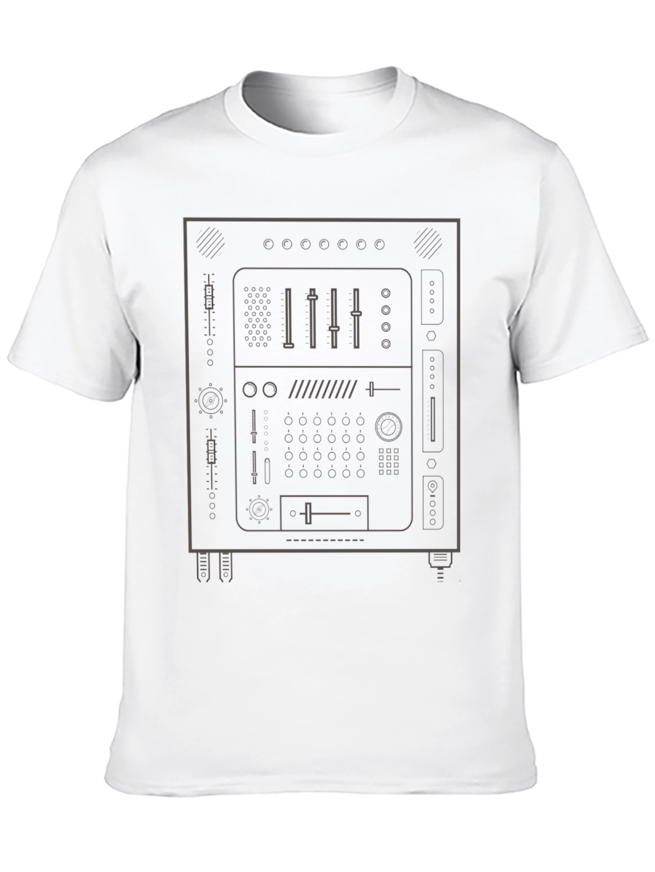 Synth Graphic Black T-Shirt - Music Producer Tee