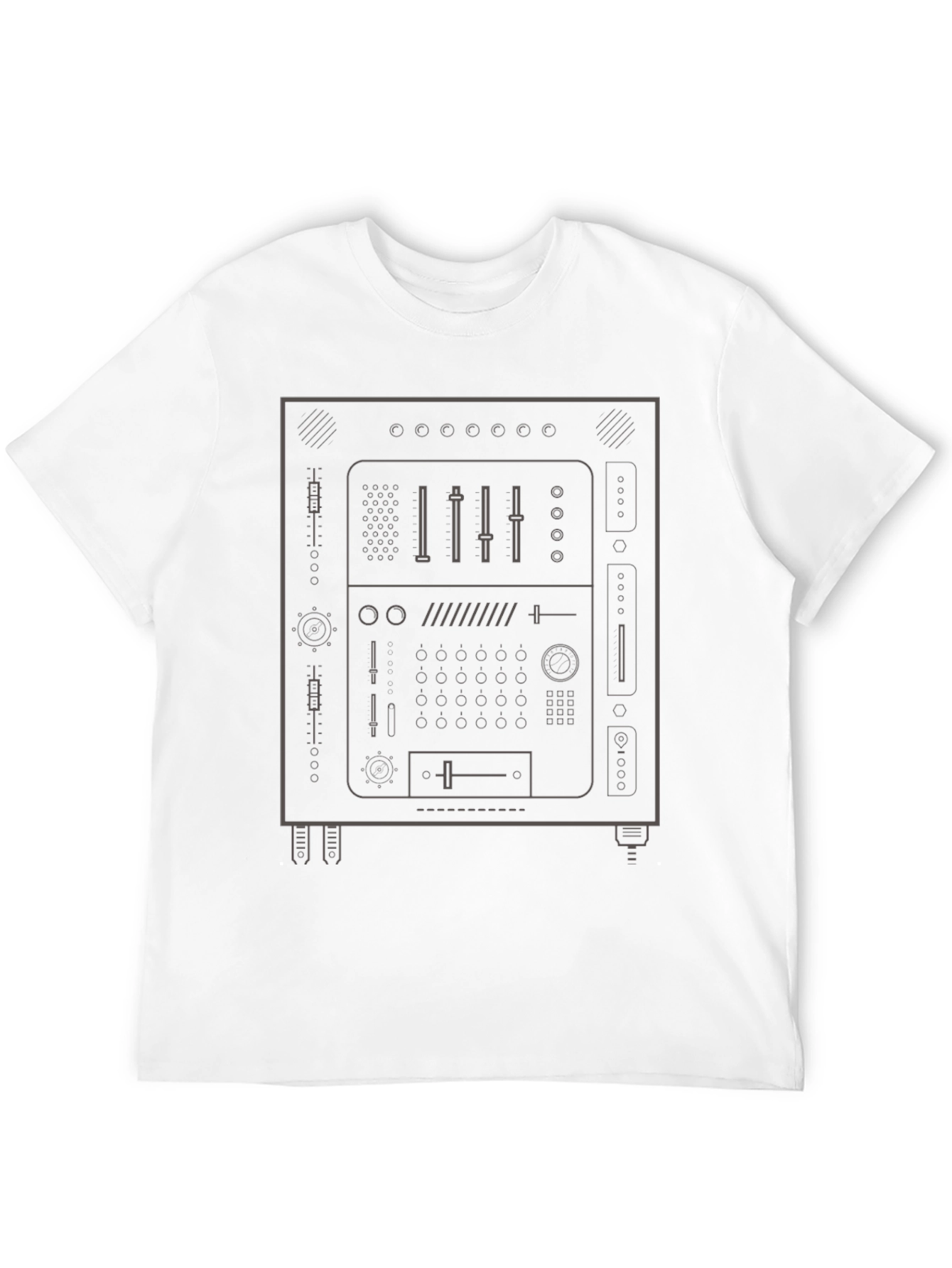 Synth Graphic Black T-Shirt - Music Producer Tee