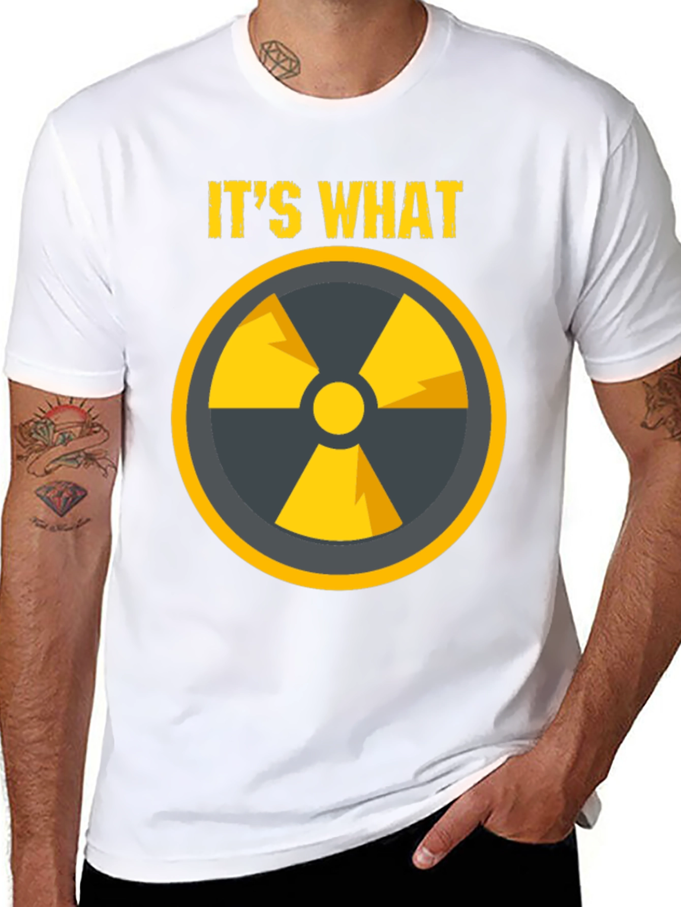 Radioactive Symbol Graphic T-Shirt - Black