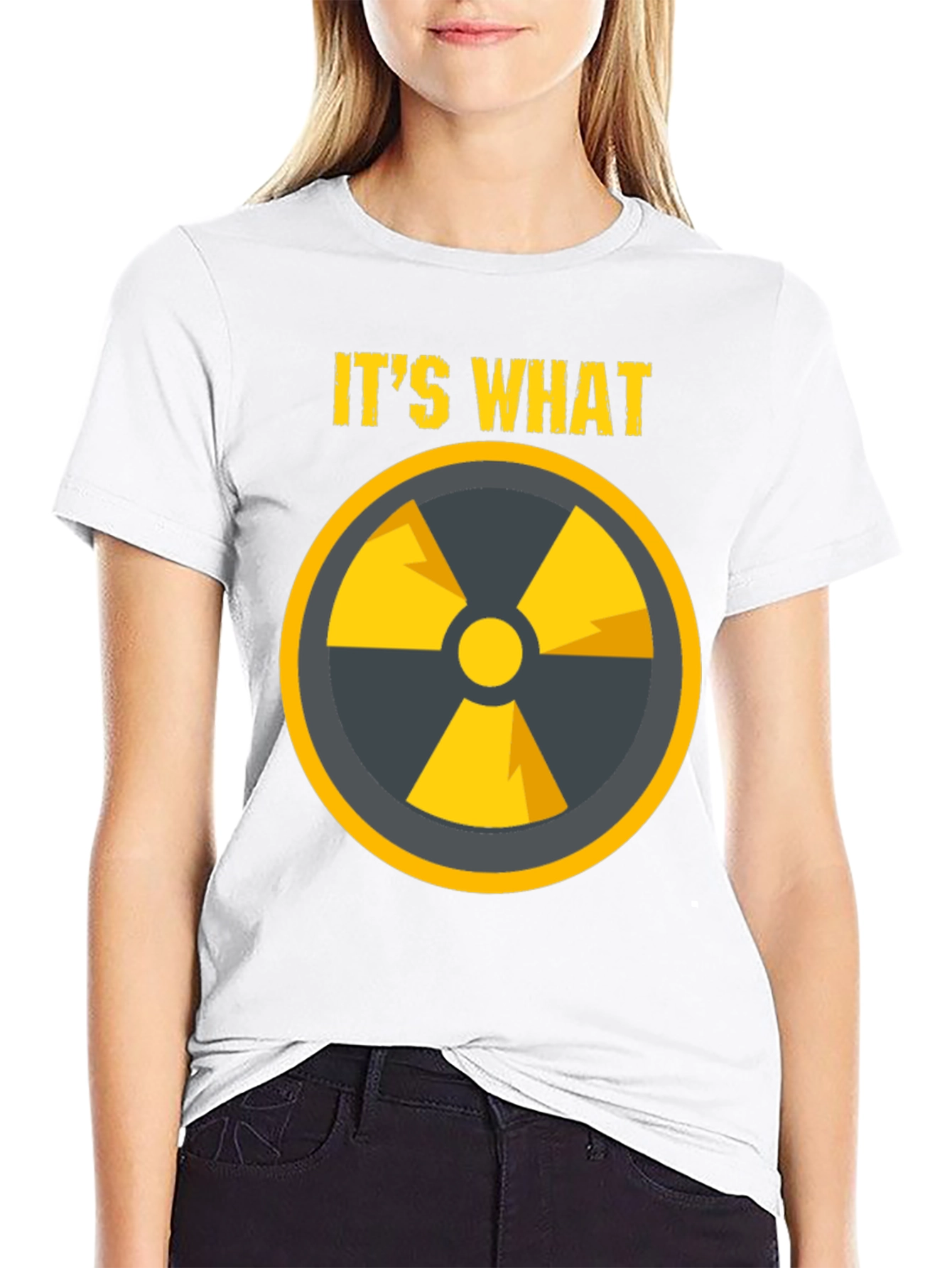 Radioactive Symbol Graphic T-Shirt - Black