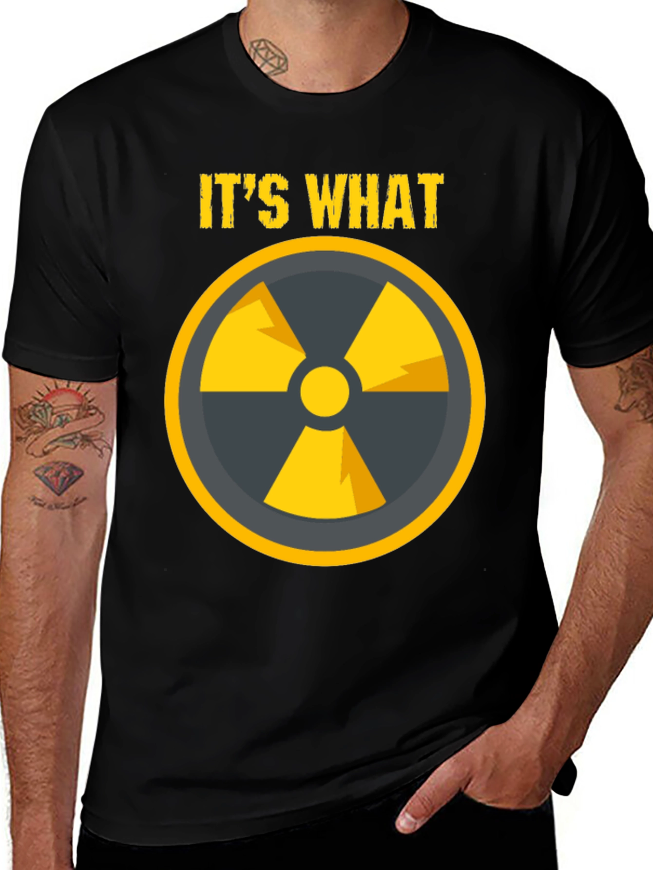 Radioactive Symbol Graphic T-Shirt - Black