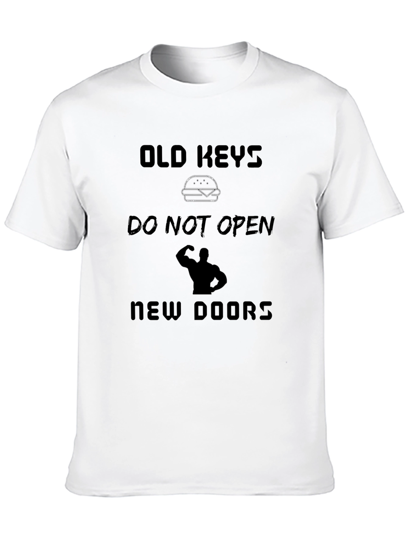 Humorous Old Keys Graphic Print Tee