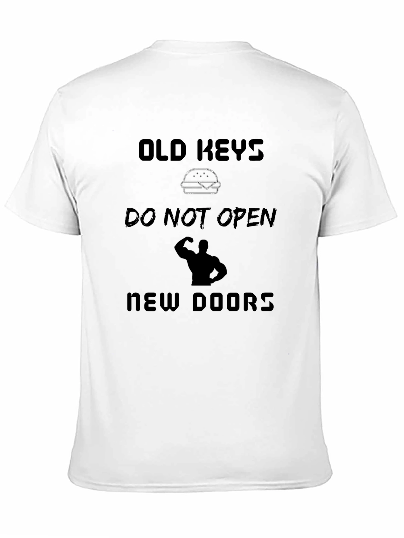Humorous Old Keys Graphic Print Tee