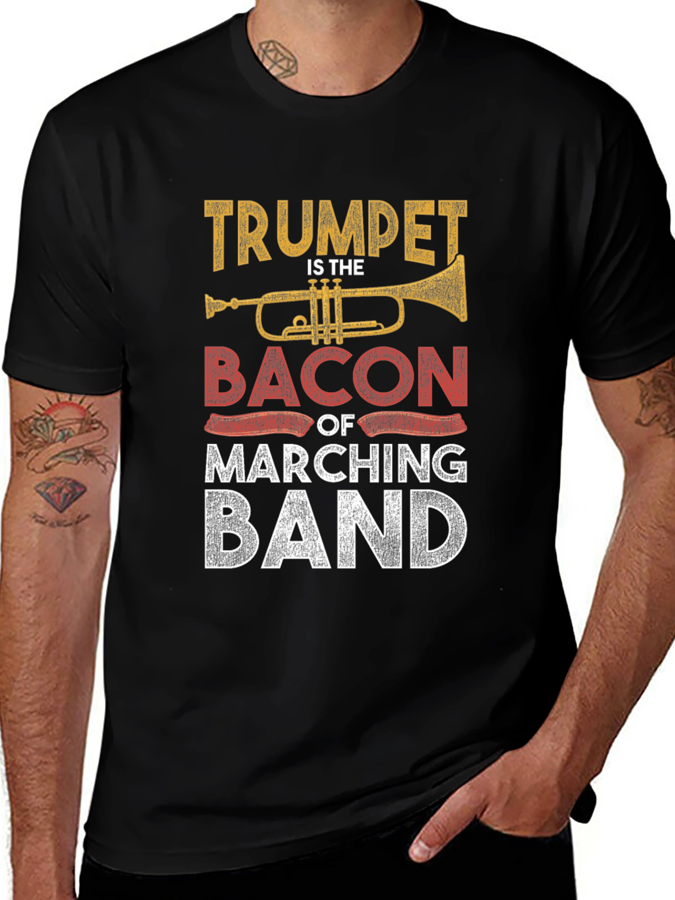 Trumpet Bacon Marching Band T-Shirt
