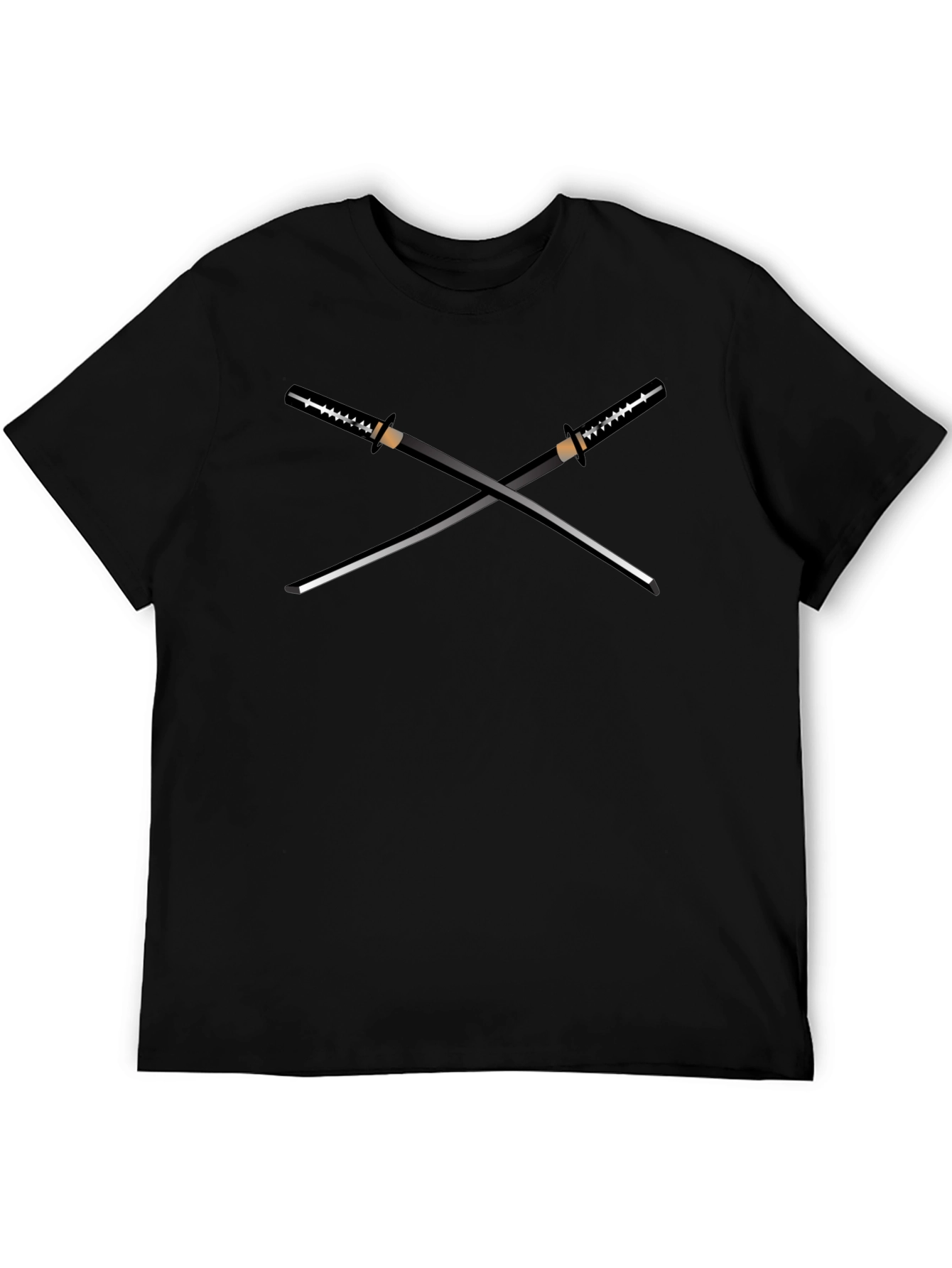 Crossed Swords Graphic Tee - Ninja Samurai Style