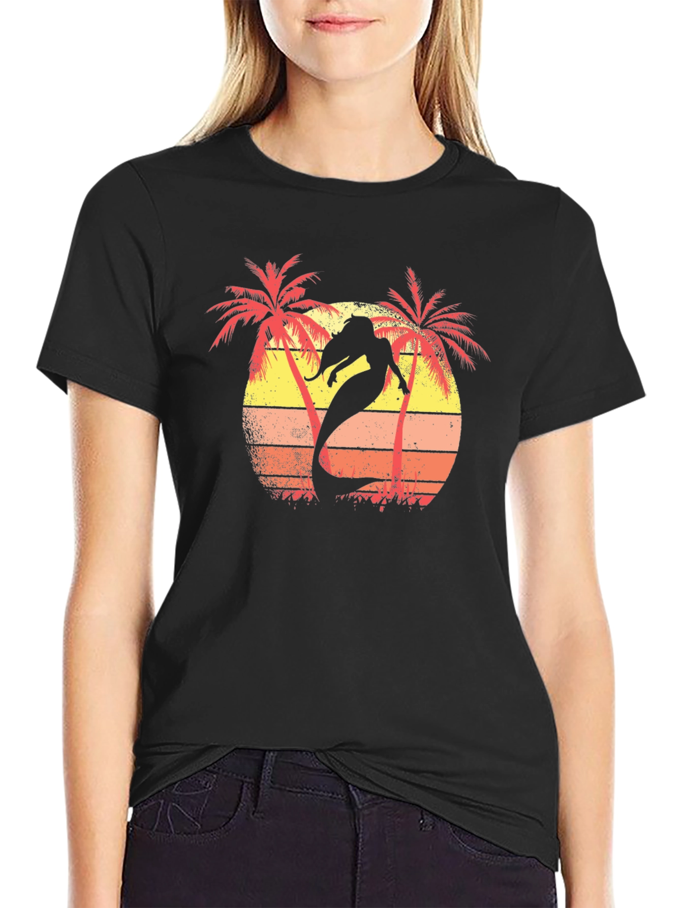 Mermaid Sunset Graphic T-Shirt