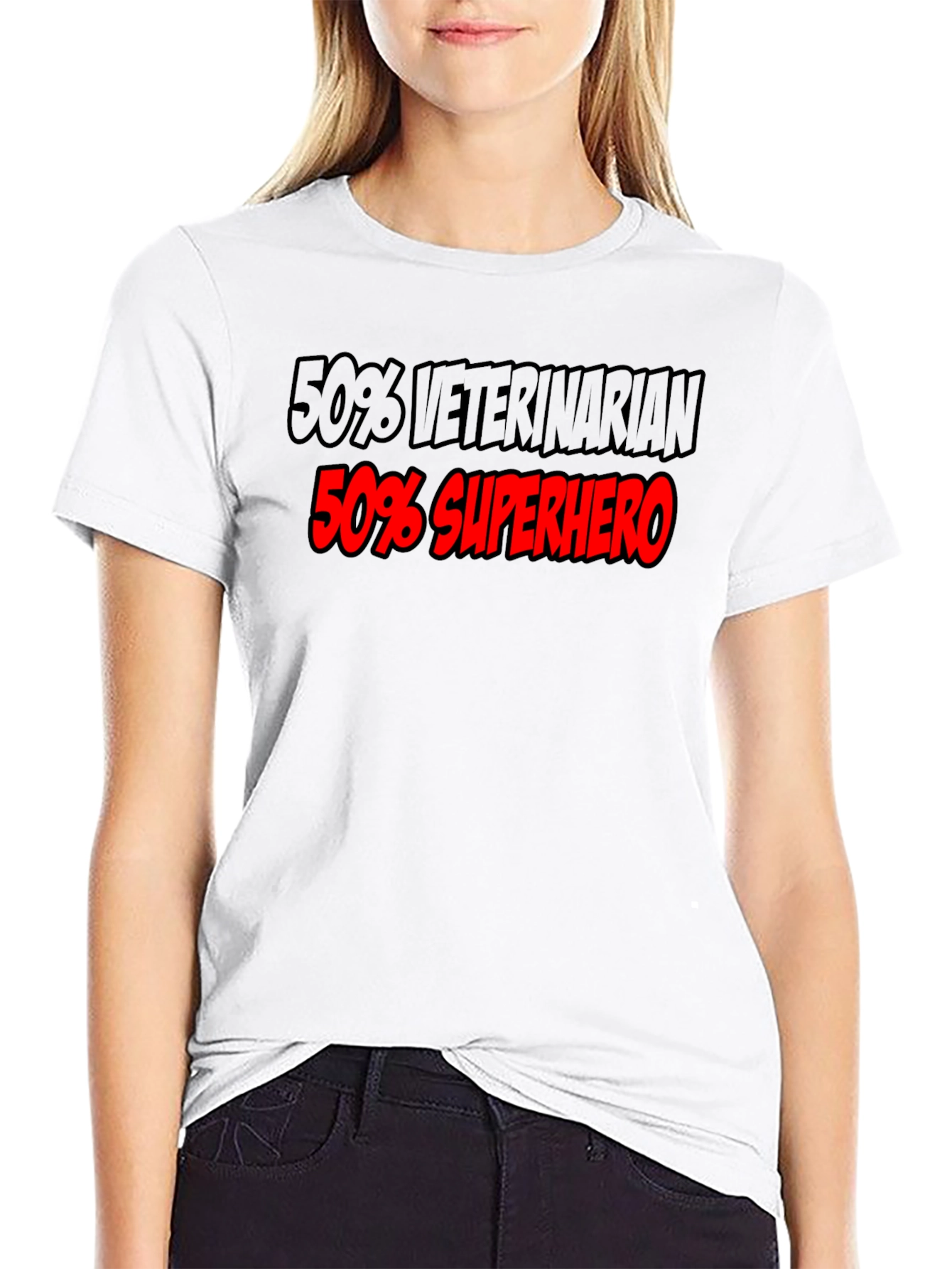 Veterinarian Superhero T-Shirt - Black