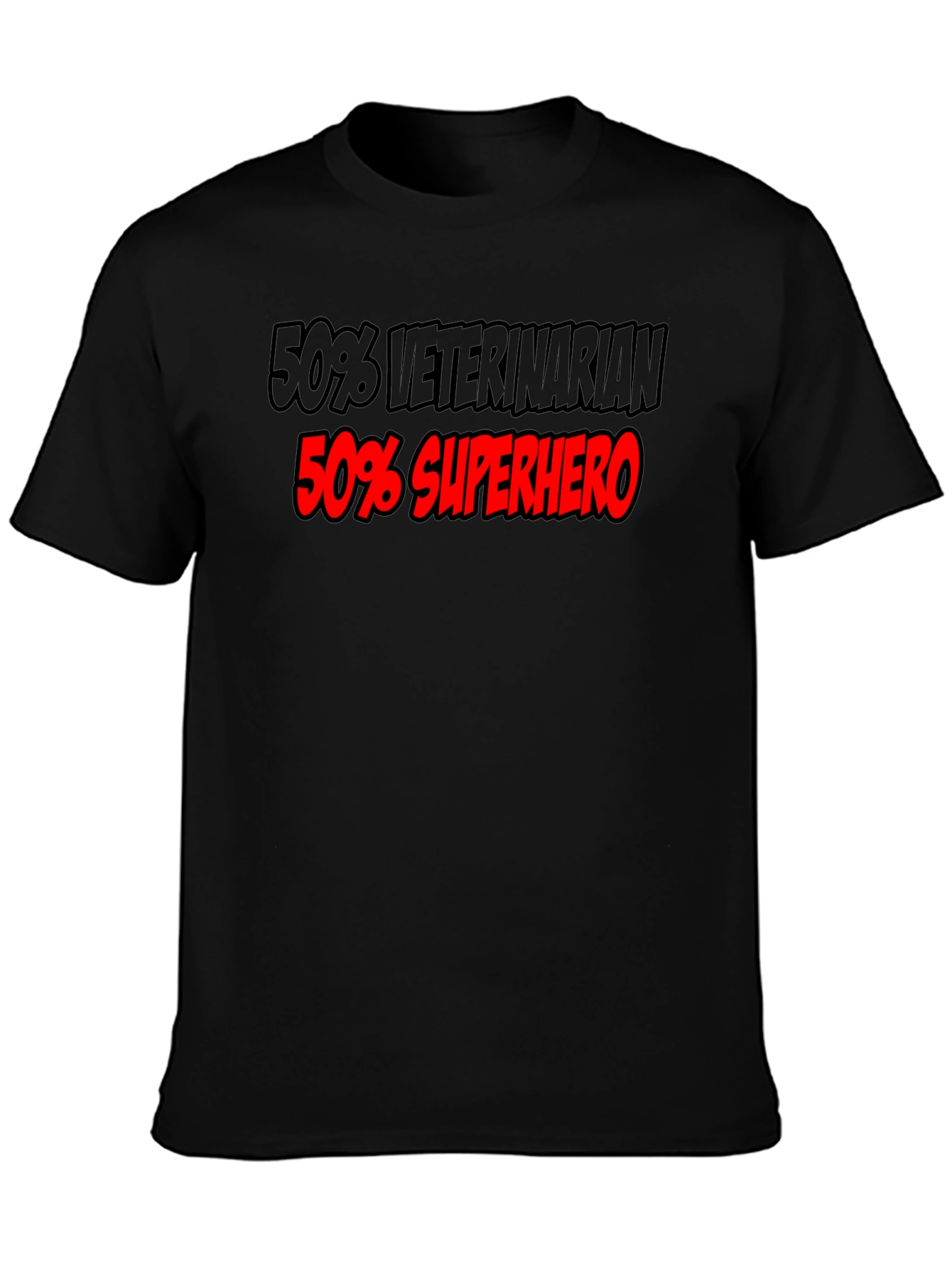 Veterinarian Superhero T-Shirt - Black