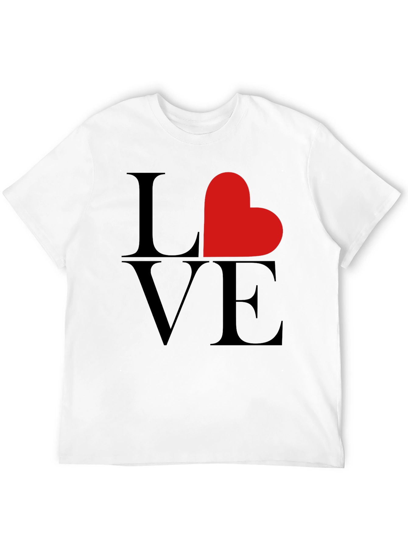 Love Heart Graphic Tee - Black