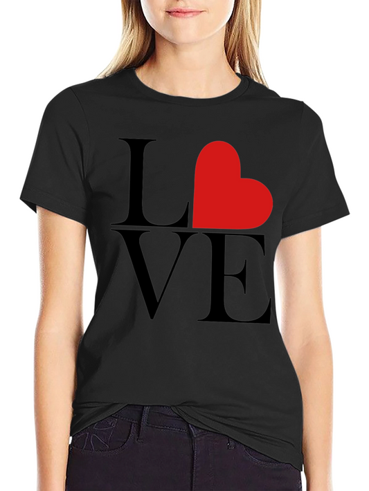 Love Heart Graphic Tee - Black