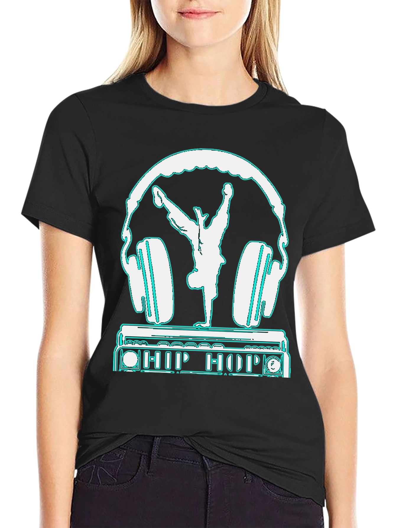Hip Hop Dancer Headphones Graphic Tee