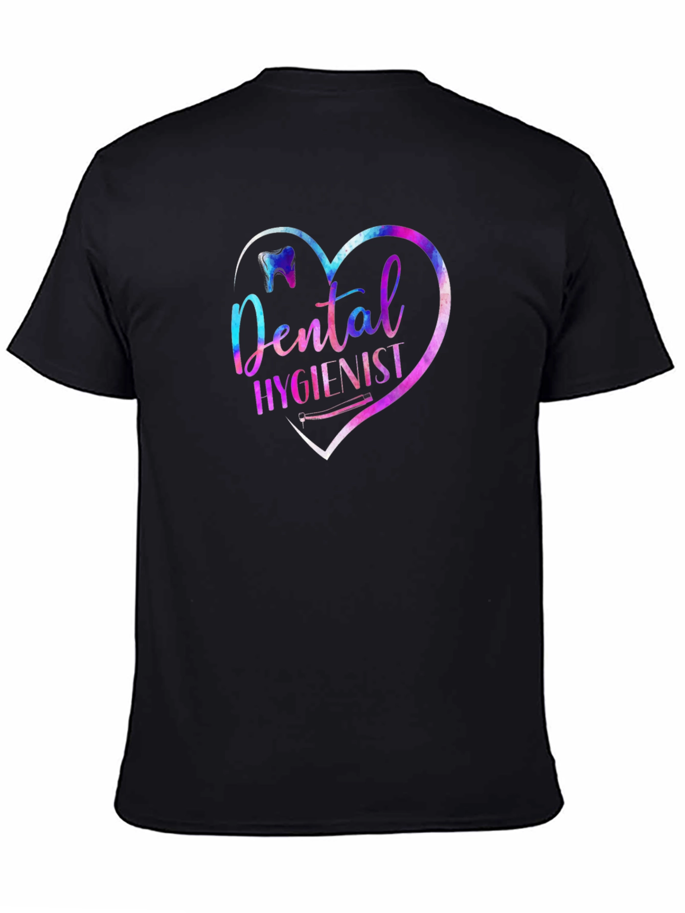 Dental Hygienist Heart Graphic Tee - Black