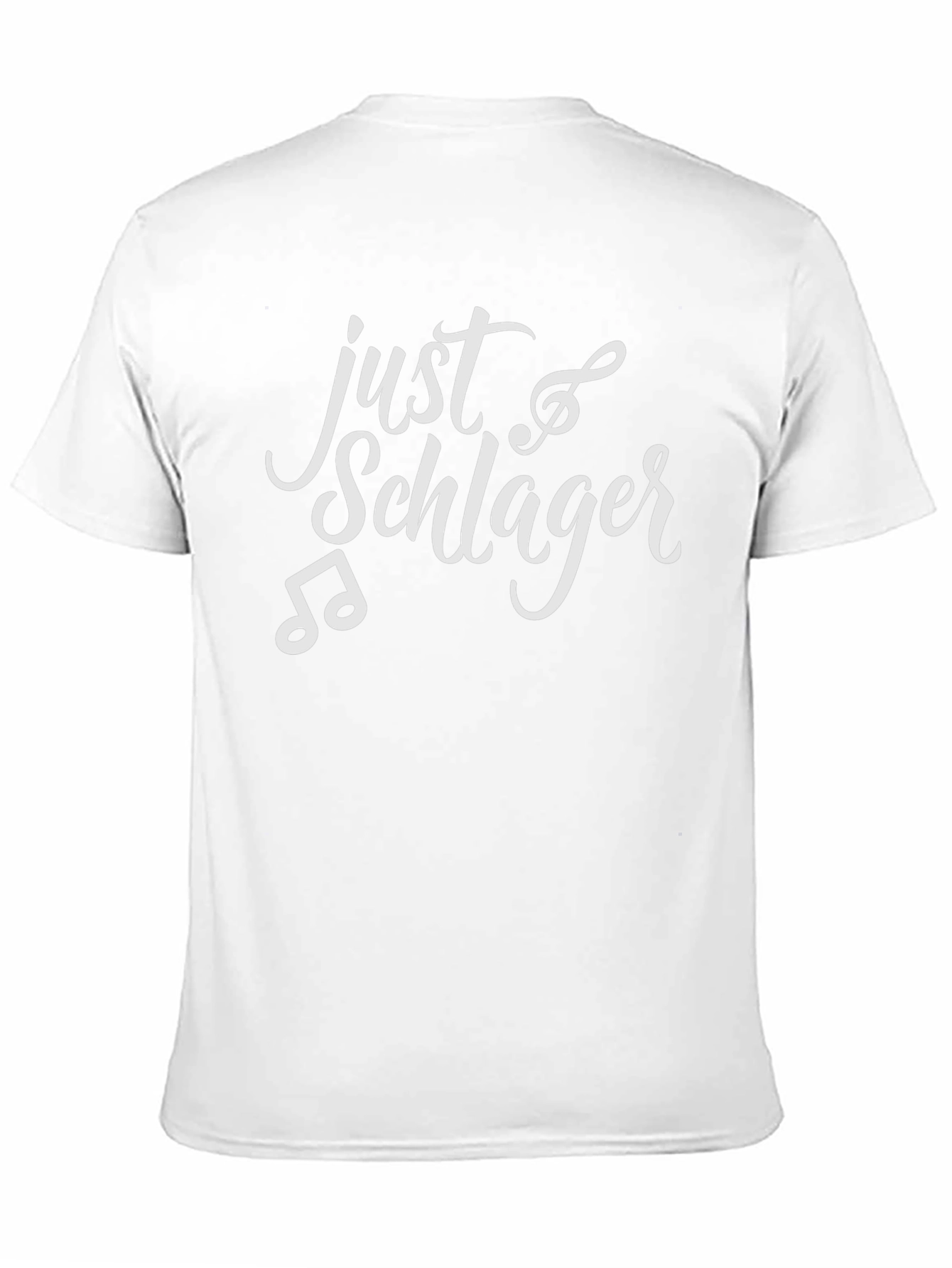 Just Schlager Black T-Shirt Music Note Design