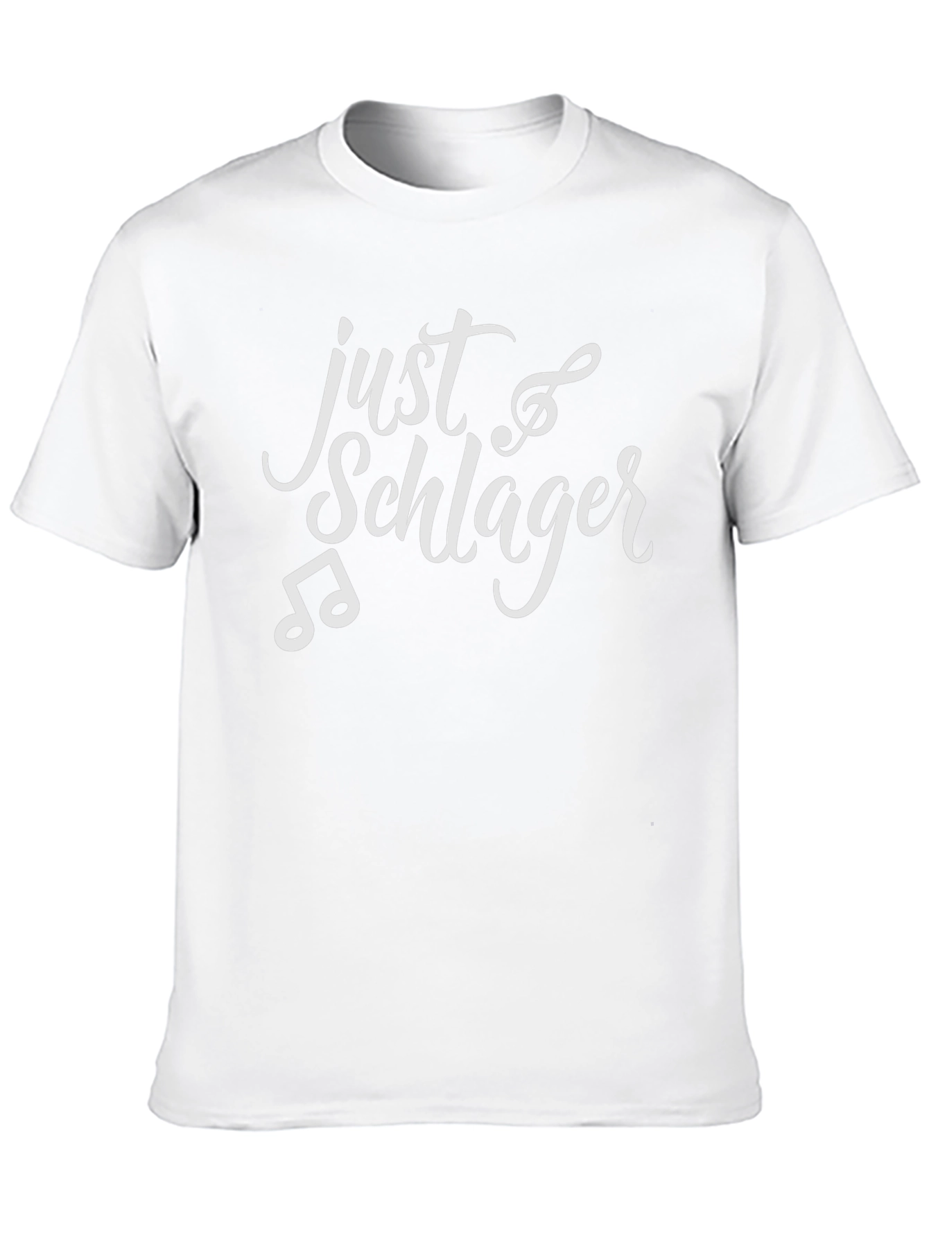 Just Schlager Black T-Shirt Music Note Design