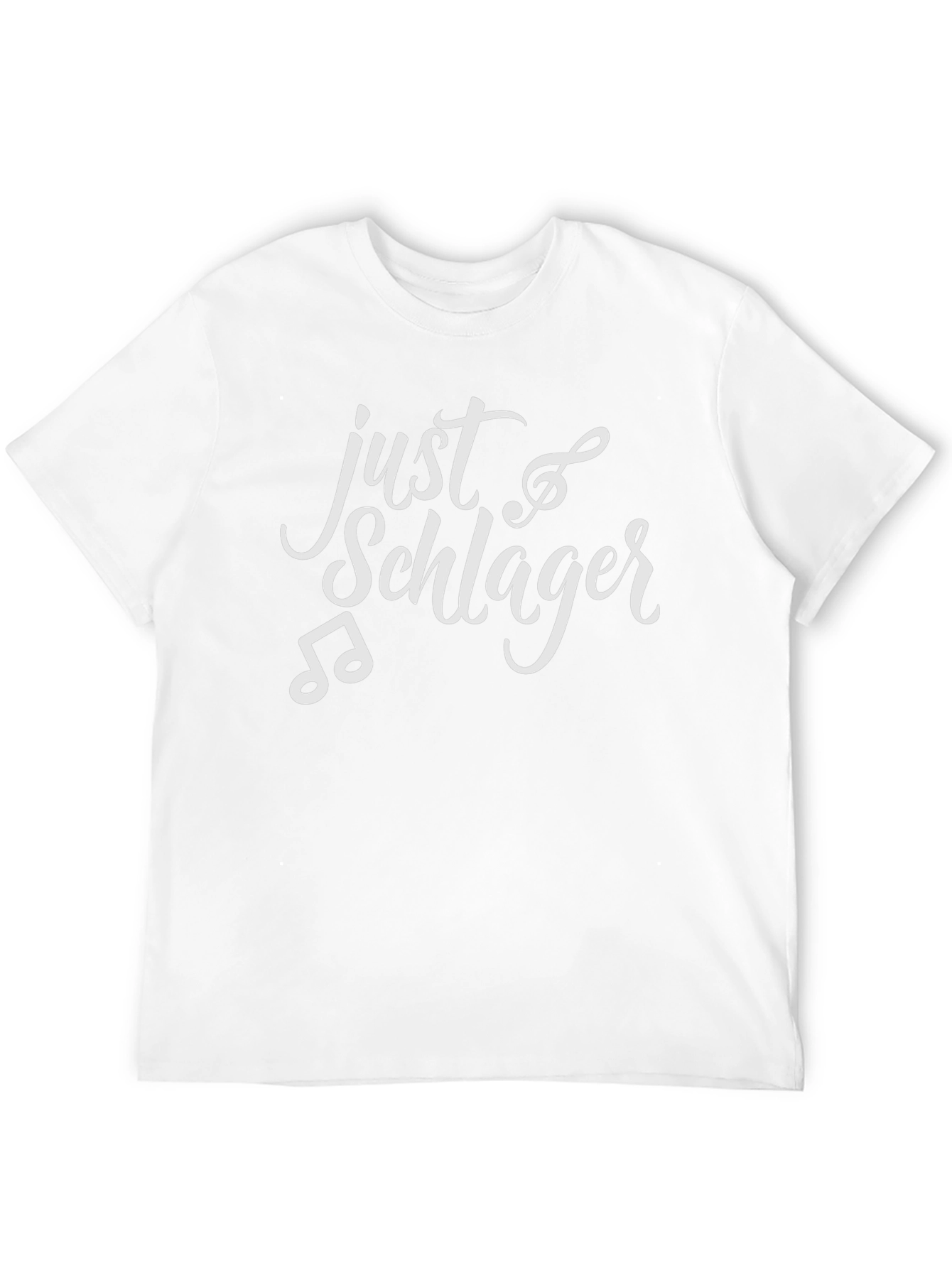 Just Schlager Black T-Shirt Music Note Design