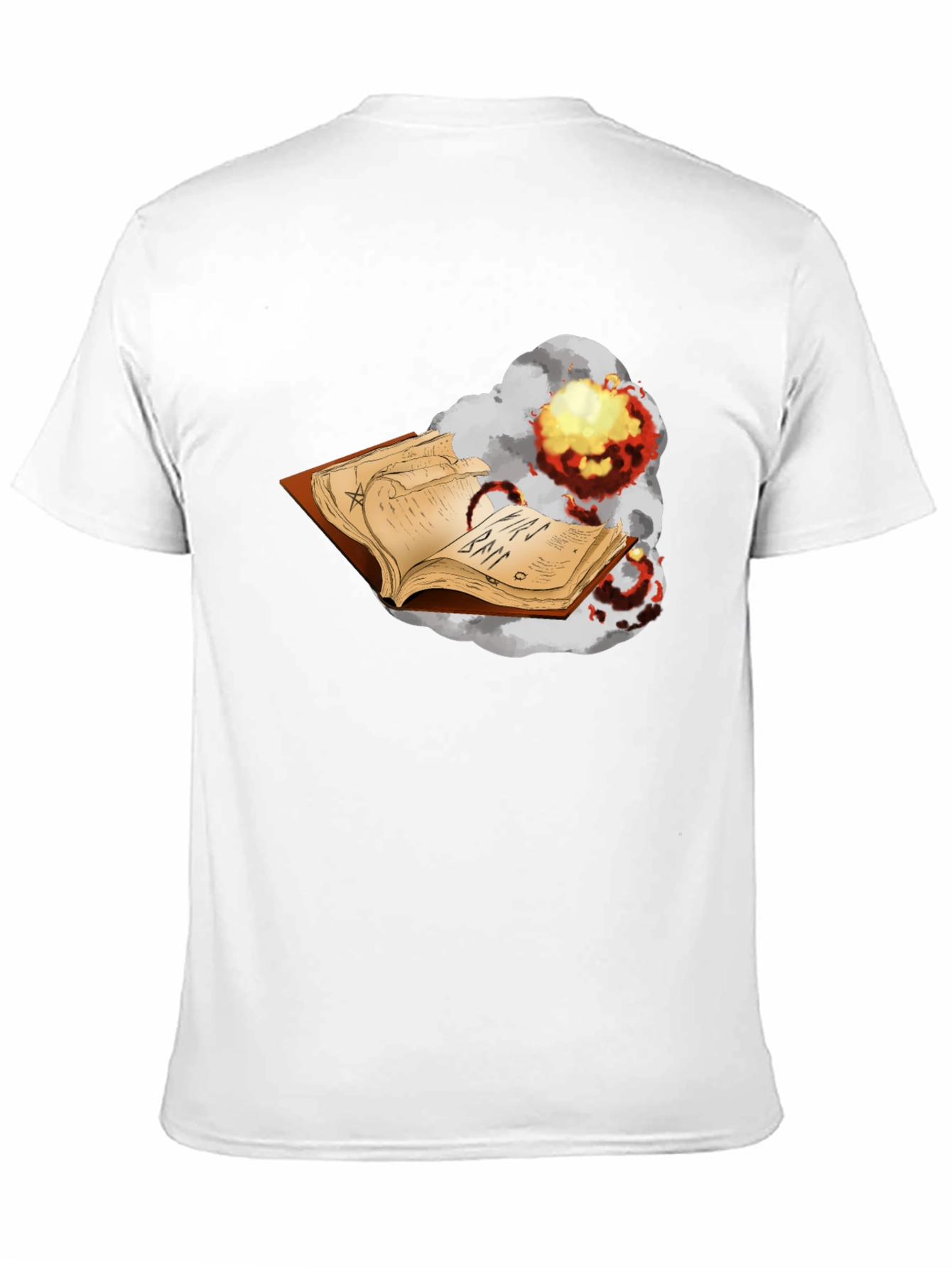 Exploding Spell Book Black T-Shirt