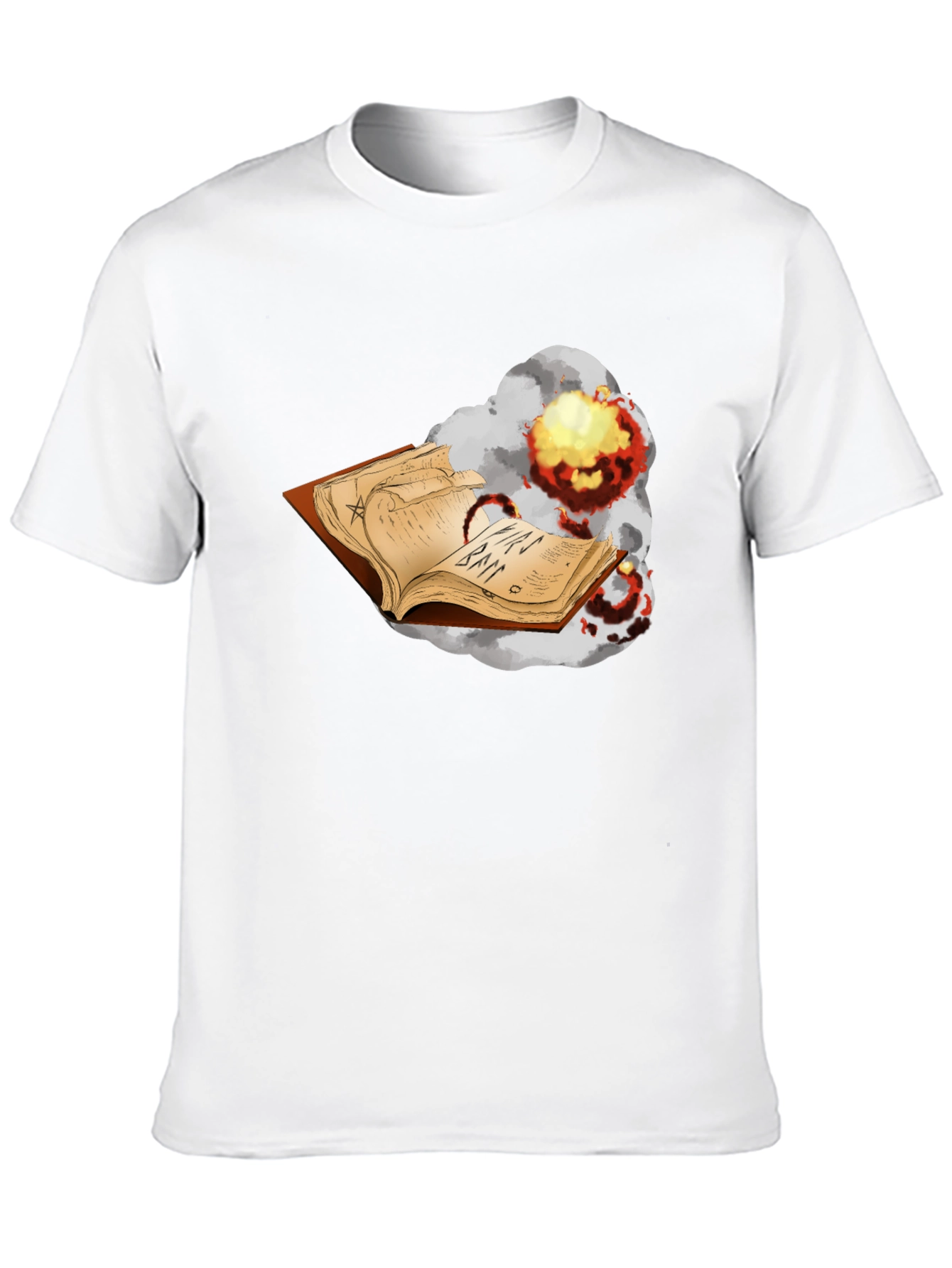 Exploding Spell Book Black T-Shirt