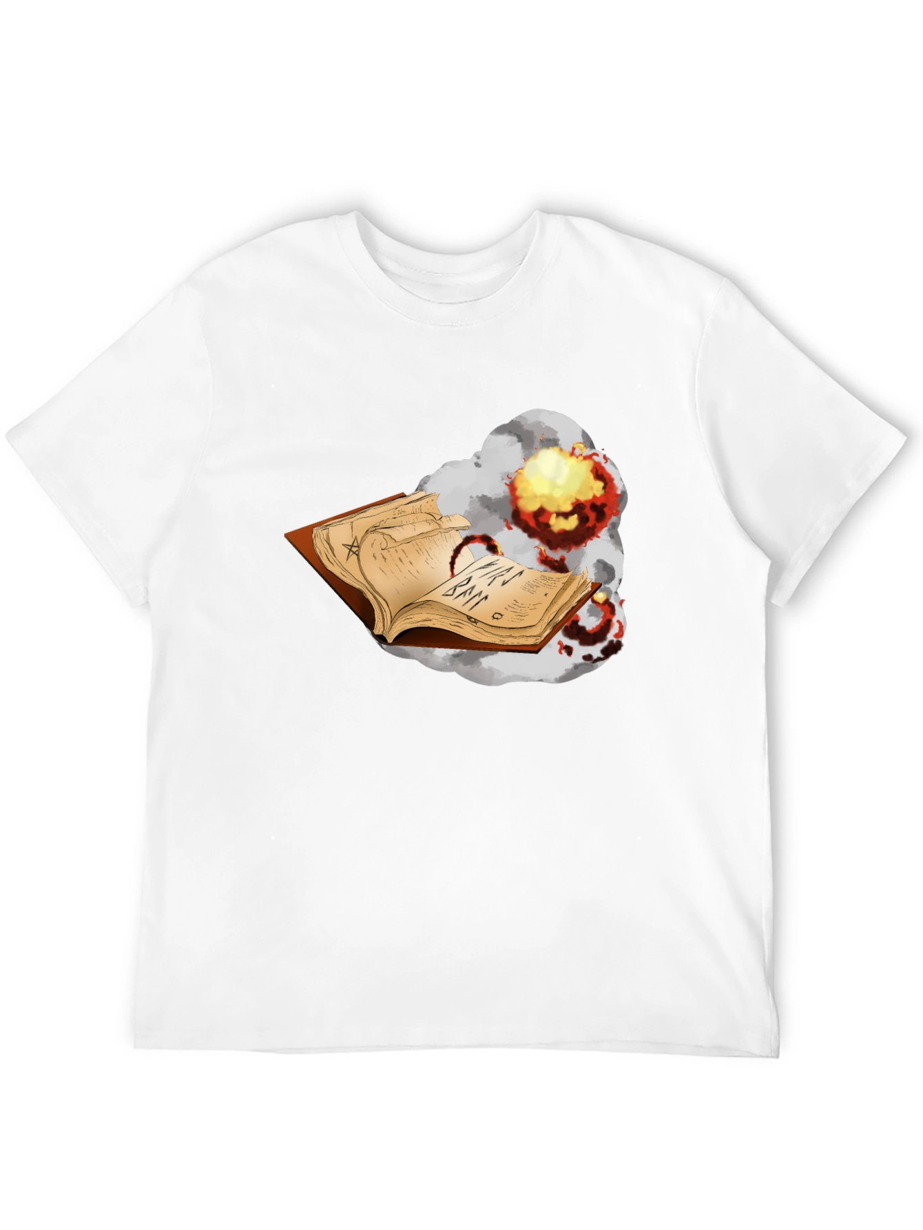 Exploding Spell Book Black T-Shirt