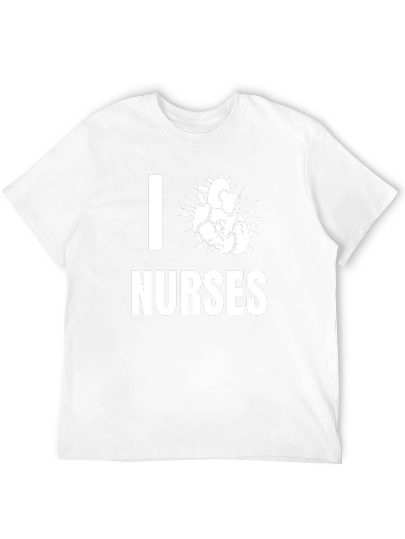 I Heart Nurses Graphic Tee - Black Cotton T-Shirt