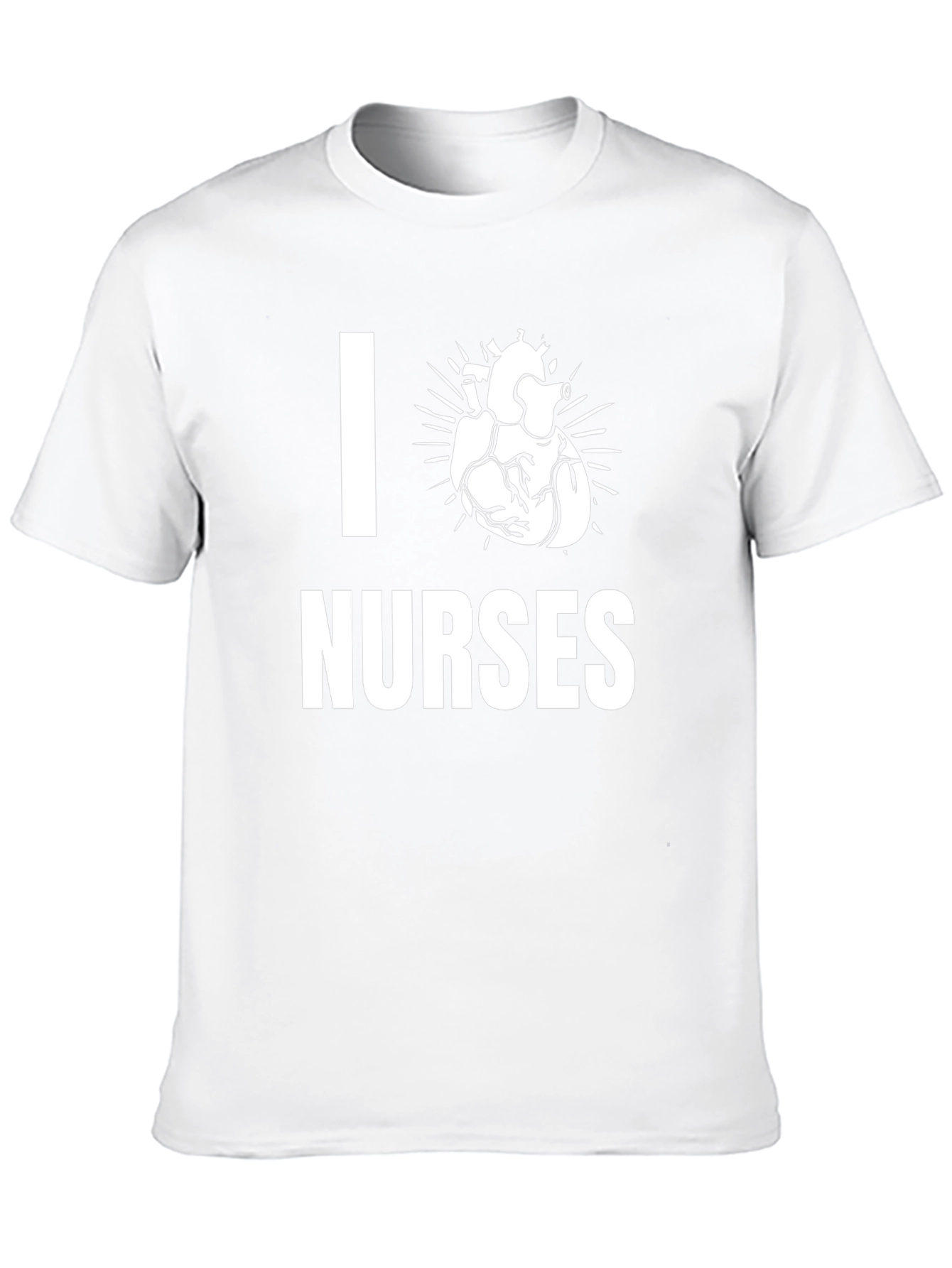 I Heart Nurses Graphic Tee - Black Cotton T-Shirt