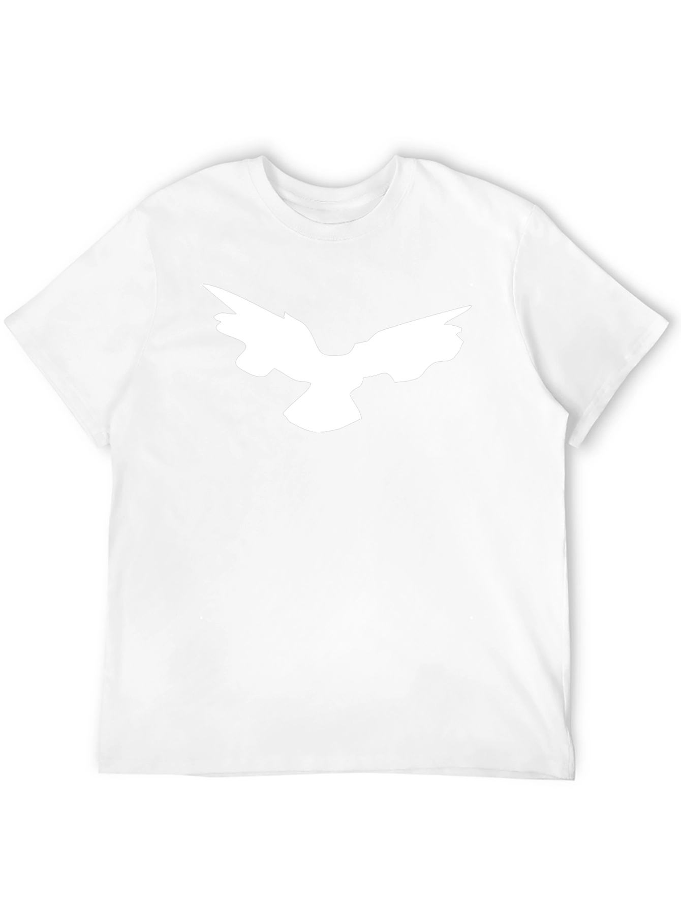Abstract Bird Print Black T-Shirt