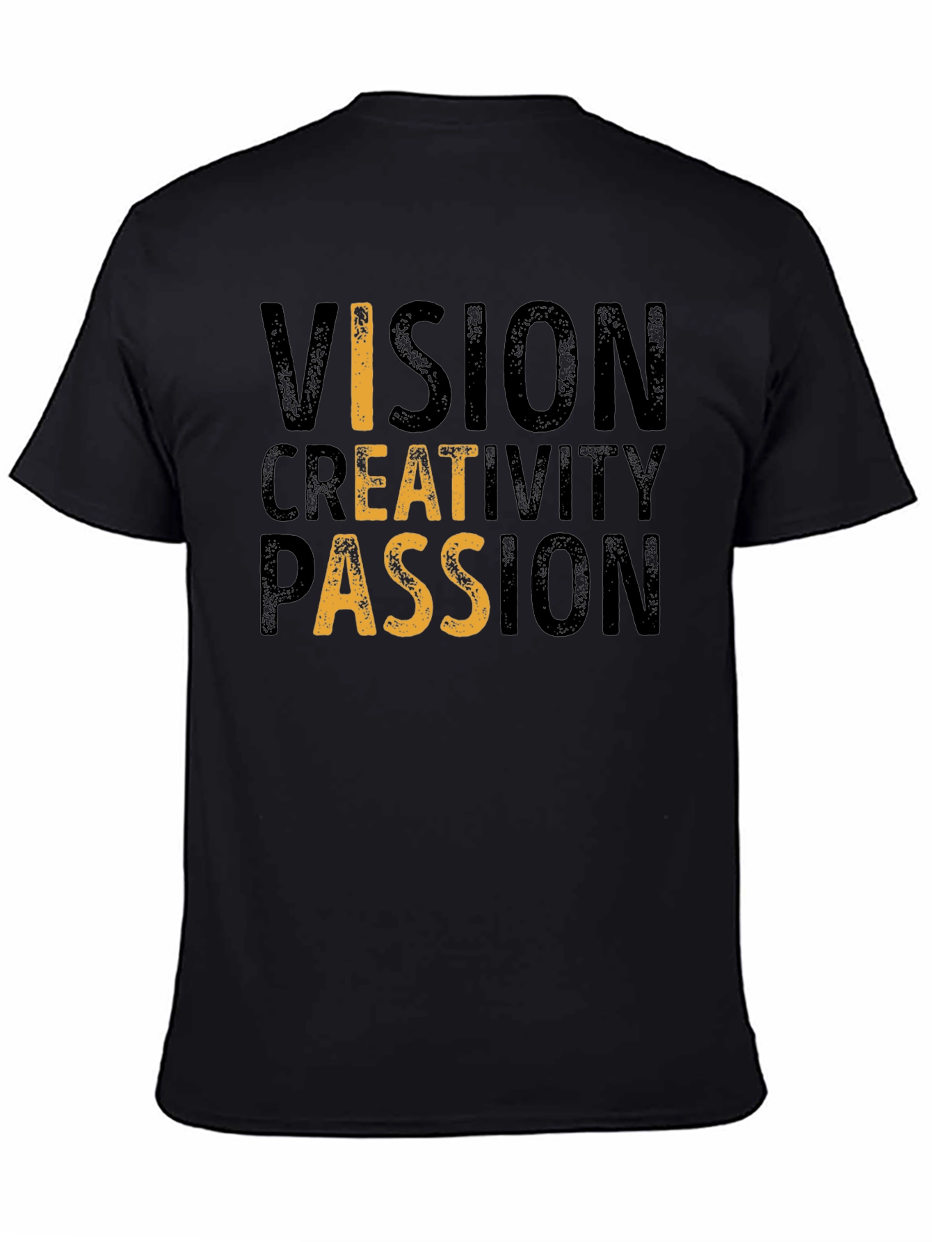 Vision Creativity Passion Black Graphic Tee